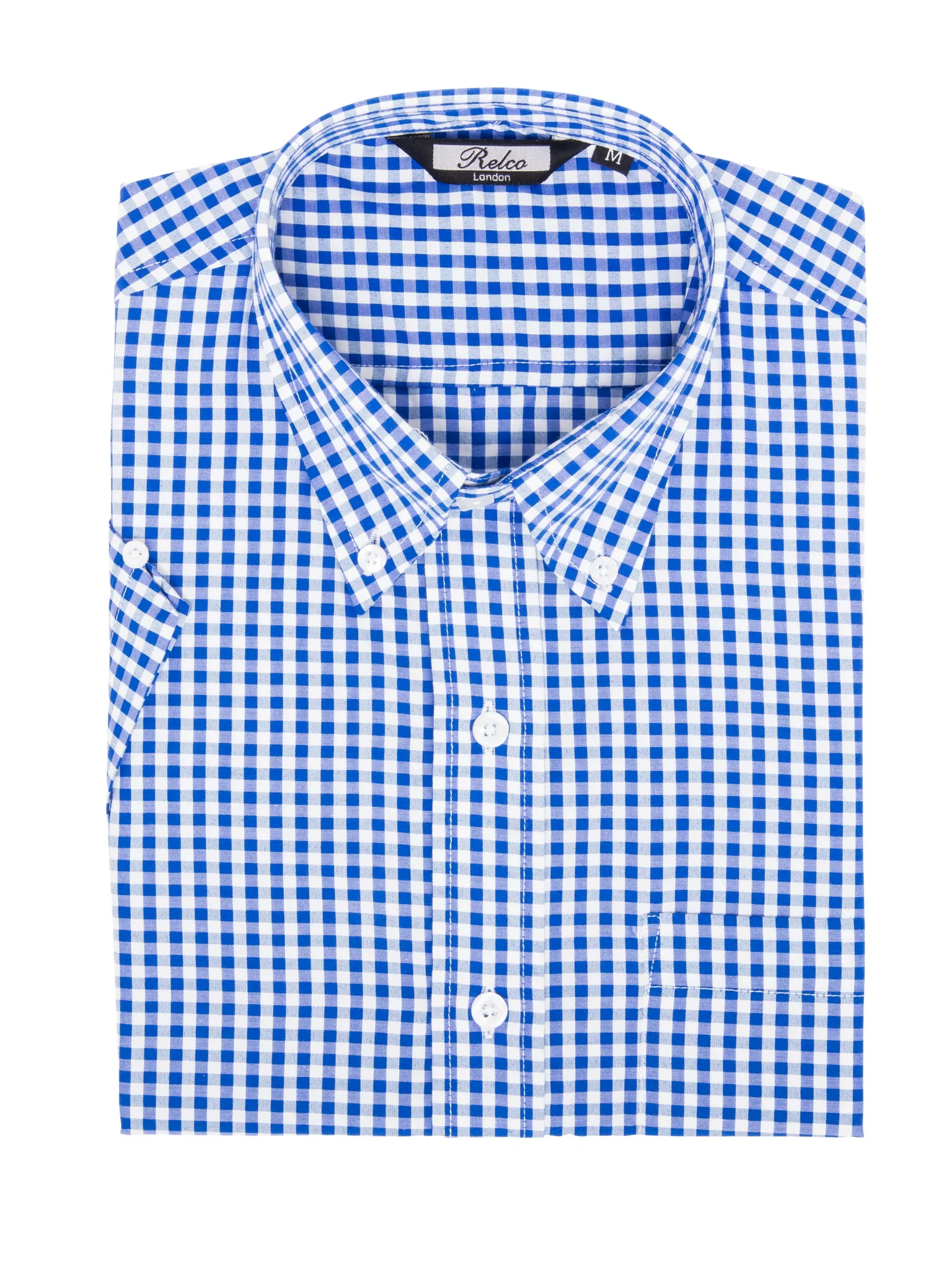 Relco SS Gingham Shirt Blue/White - 129 - Image 3