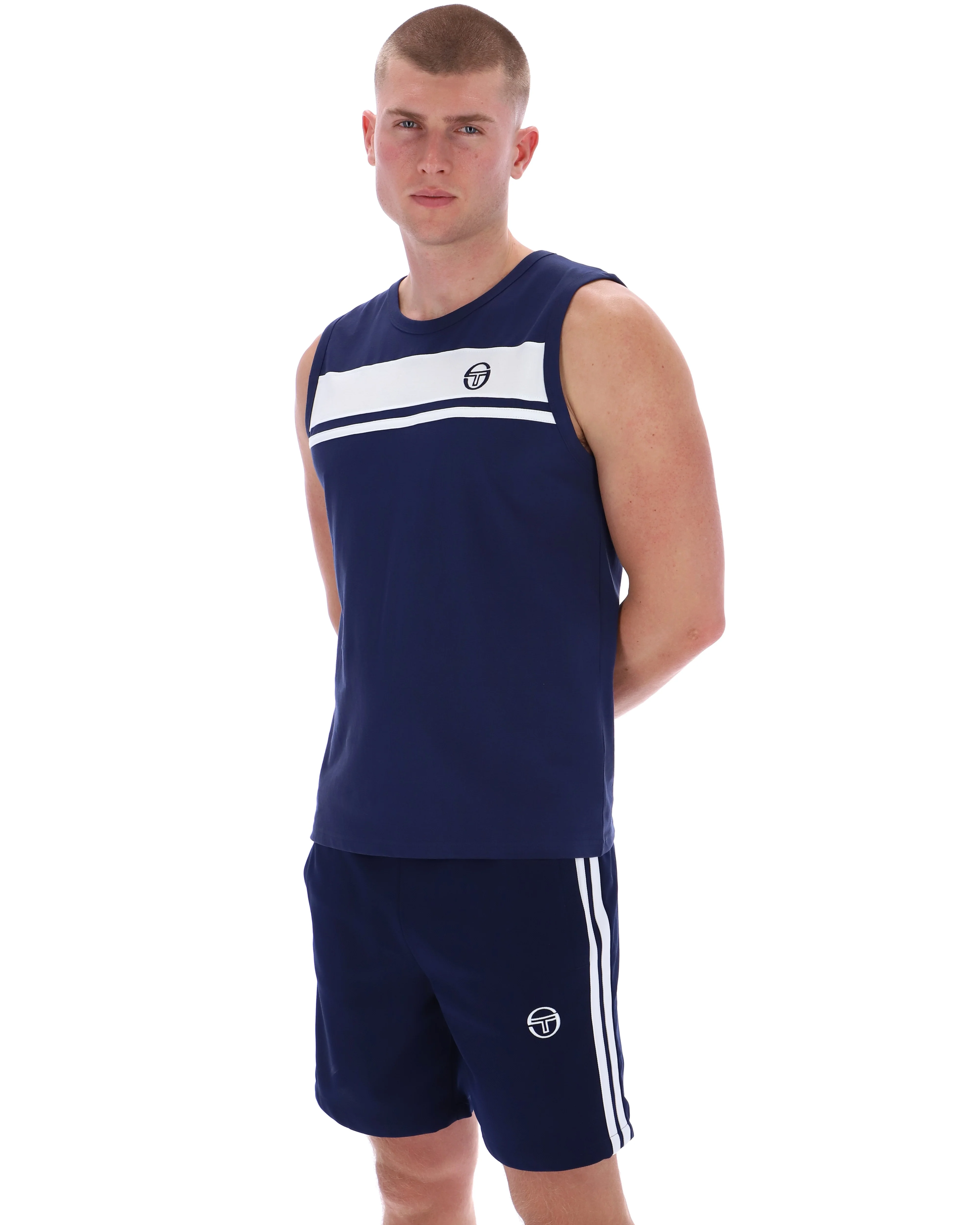 Sergio Tacchini Damarindo Vest Navy/White - 279 - Image 2