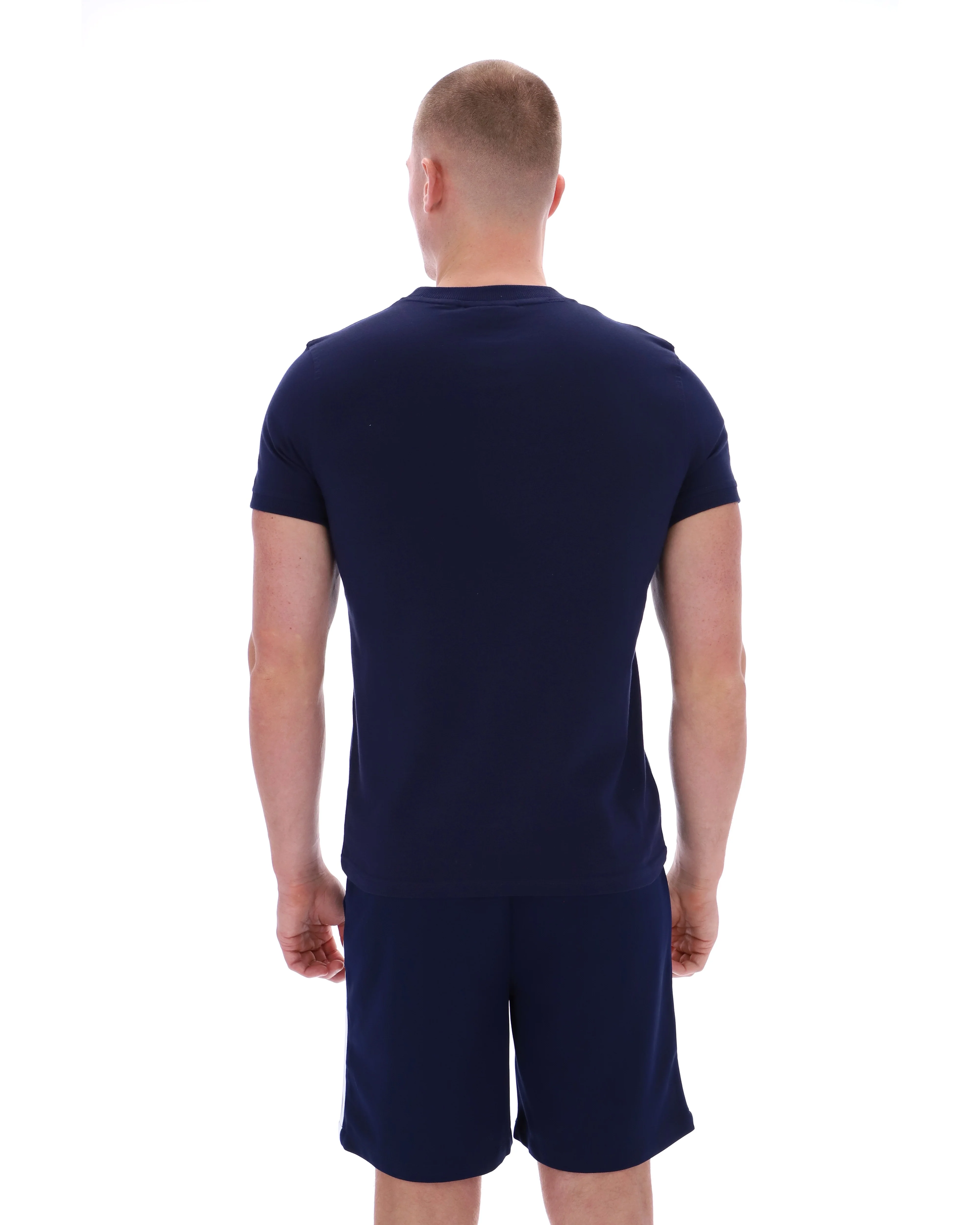 Sergio Tacchini Masters Crew Neck Tee Navy/White - 276 - Image 2