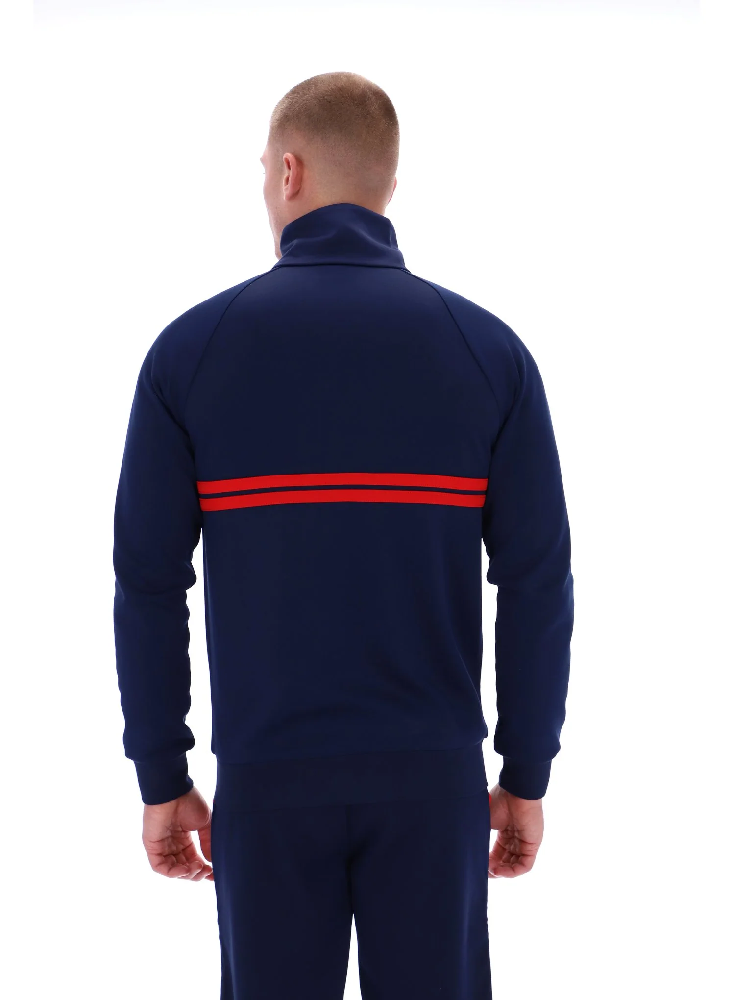 Sergio Tacchini New Dallas Track Top Navy/Red - 526 - Image 4