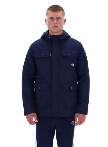 Sergio Tacchini Weaver Hooded Field Jacket Maritime Blue - 674