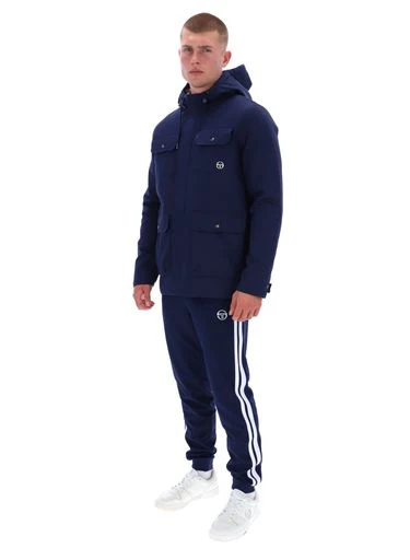 Sergio Tacchini Weaver Hooded Field Jacket Maritime Blue - 674 - Image 2