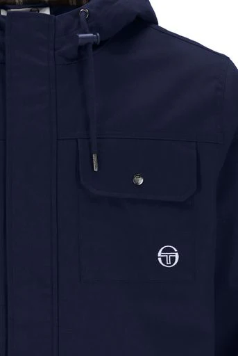 Sergio Tacchini Weaver Hooded Field Jacket Maritime Blue - 674 - Image 5