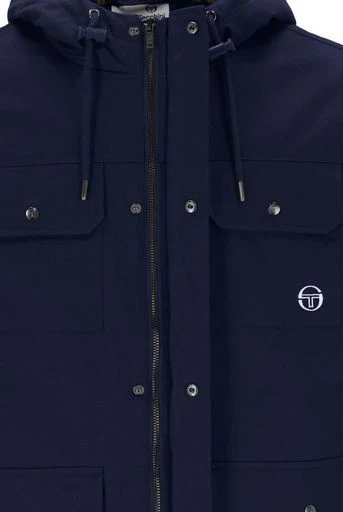 Sergio Tacchini Weaver Hooded Field Jacket Maritime Blue - 674 - Image 6