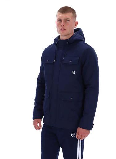 Sergio Tacchini Weaver Hooded Field Jacket Maritime Blue - 674 - Image 8