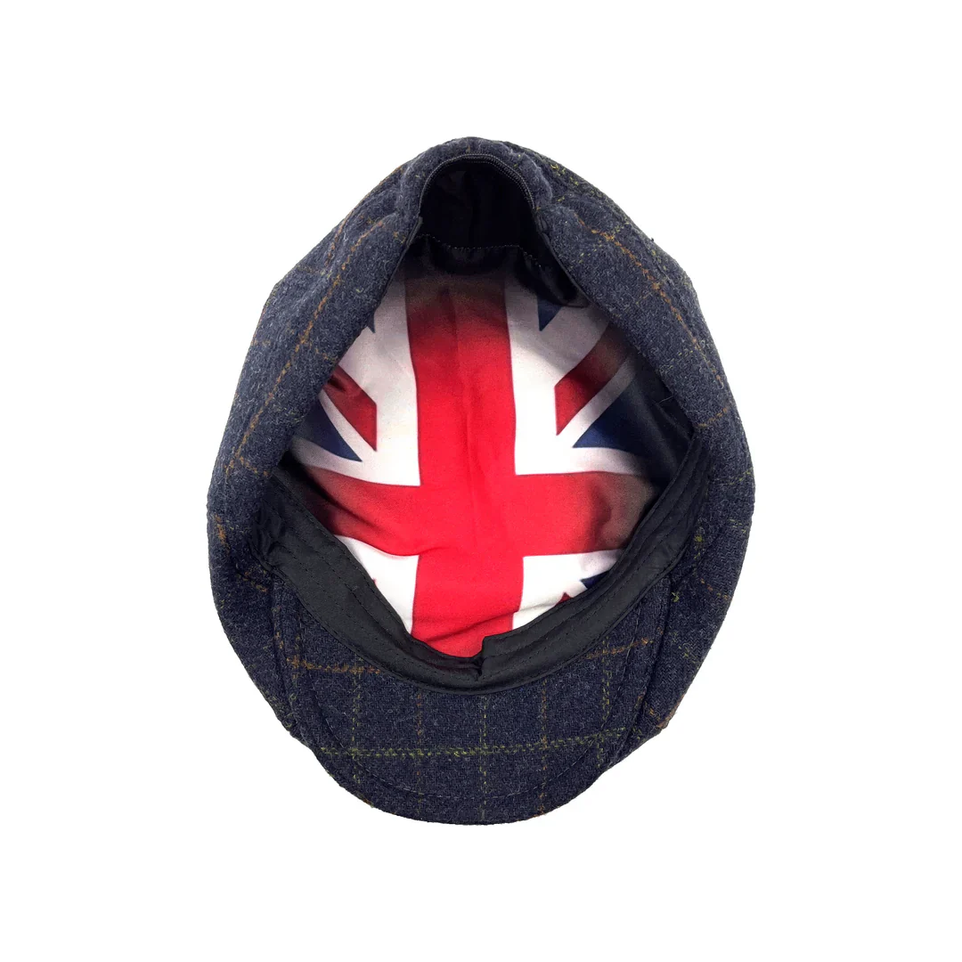 Tommy Tweed Baker Boy Cap Blue Box Check (Hat 120UJ) - 1155 - Image 2