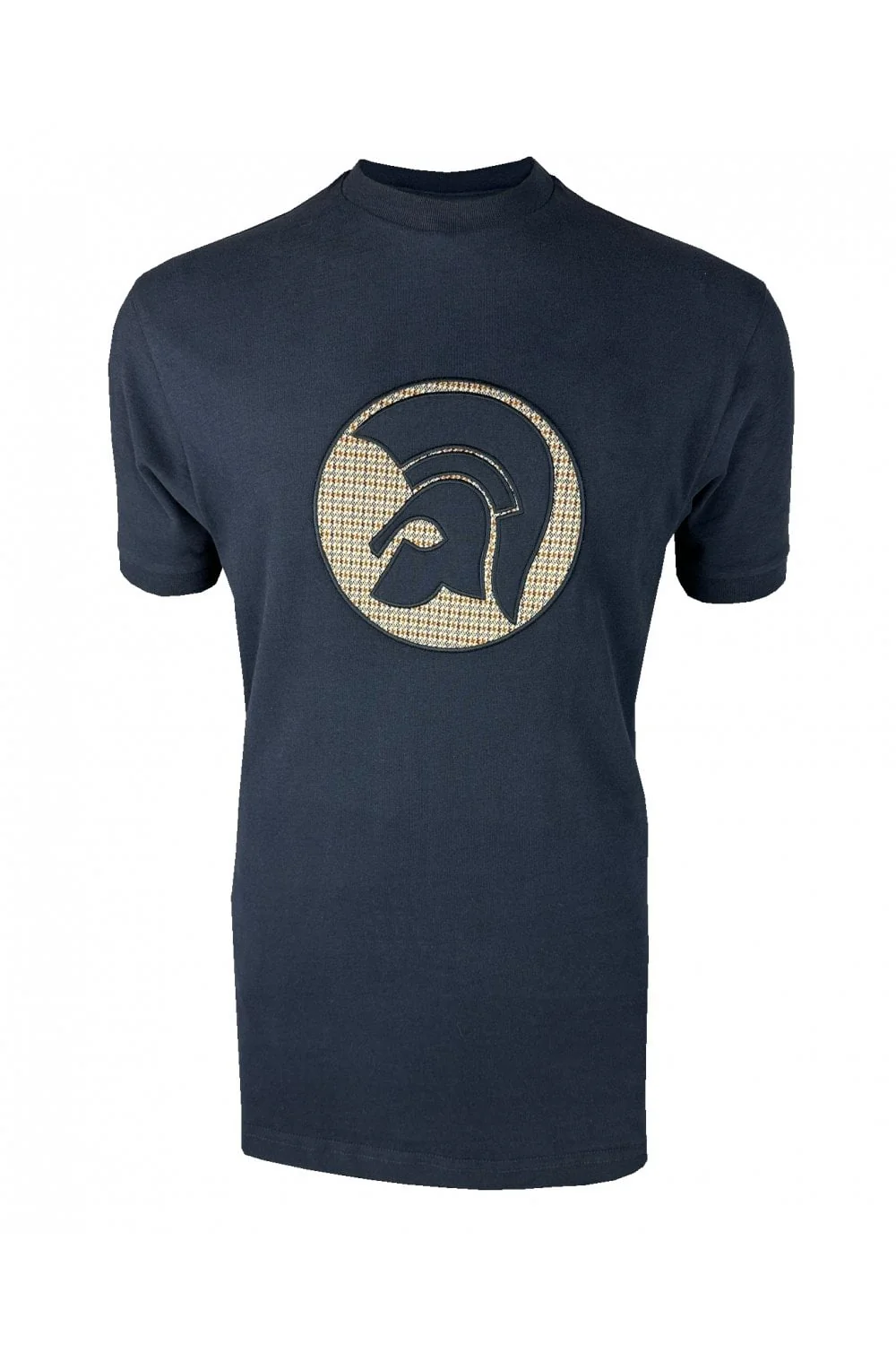 TROJAN Applique Jacquard Logo Tee TR/9091 Navy - 213