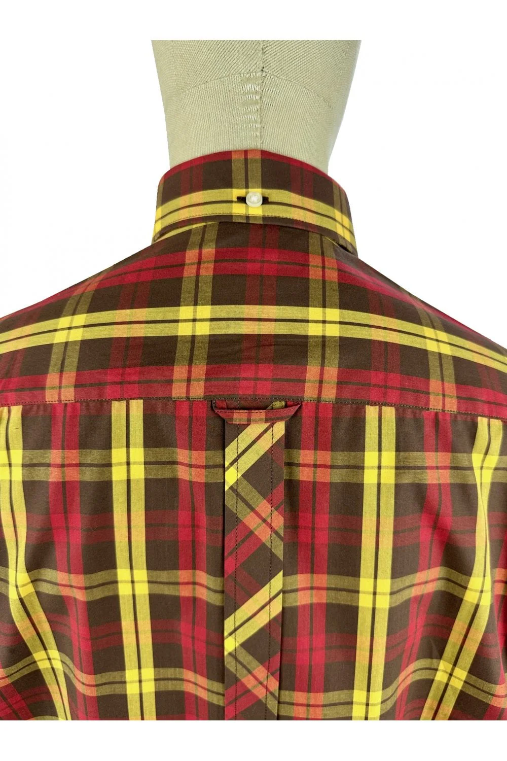 Trojan Check SS Shirt With Free Matching Pocket Square TC/1034 Chocolate - 143 - Image 4