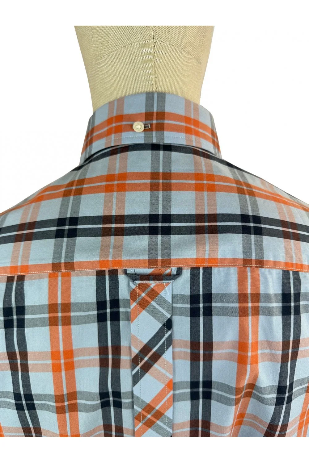 Trojan Check SS Shirt With Free Matching Pocket Square TC/1034 Powder Blue - 065 - Image 4