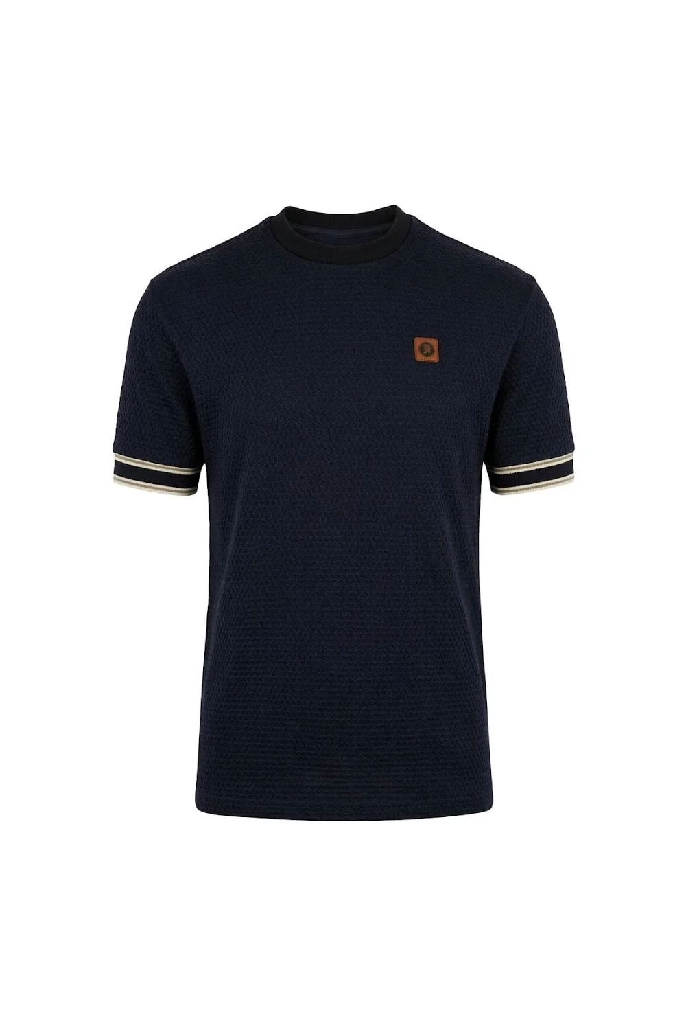 TROJAN Geometric Stripe Rib Tee Navy TR/9093 - 387