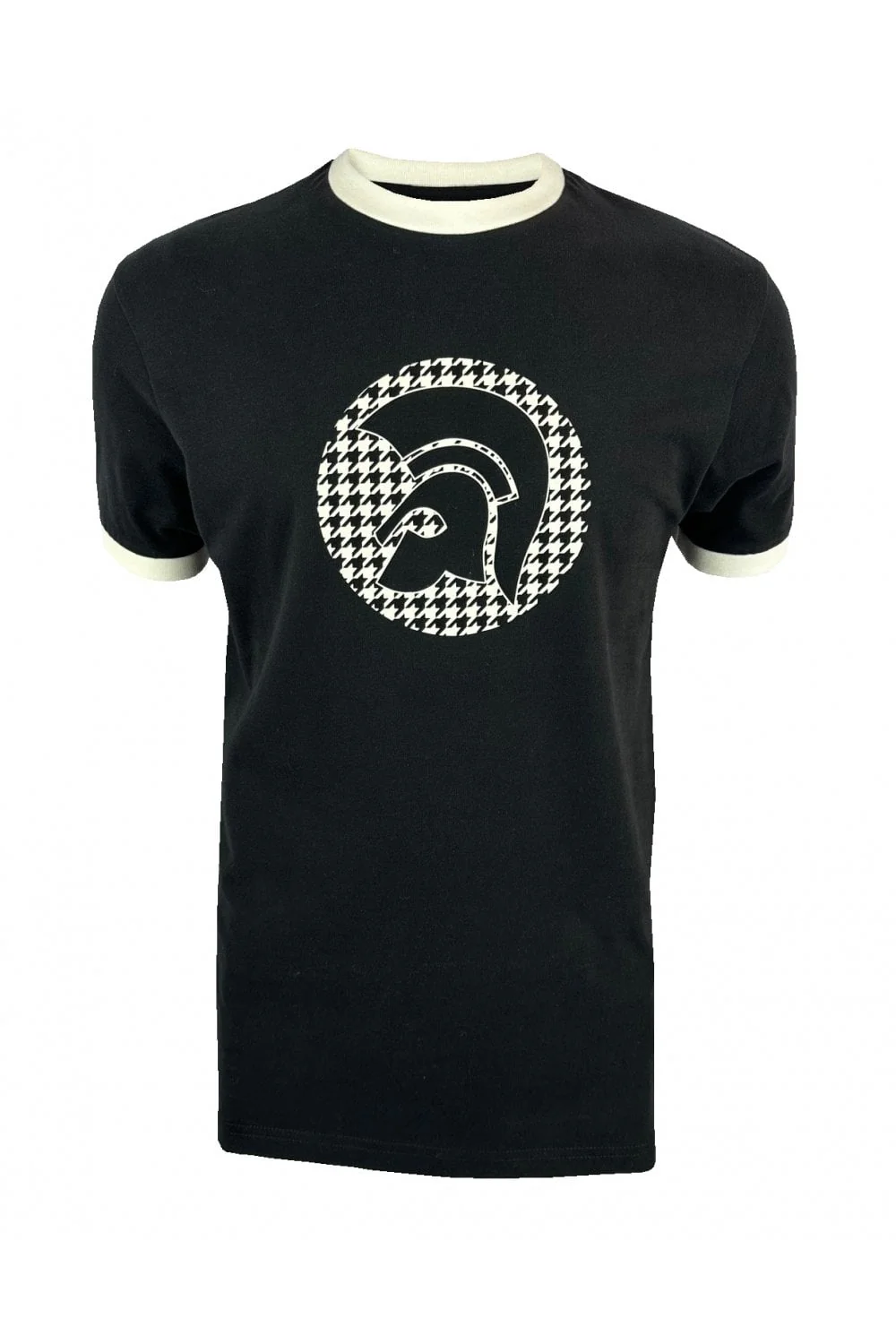 TROJAN Houndstooth Logo Tee TR/8989 Black - 228 - Image 2