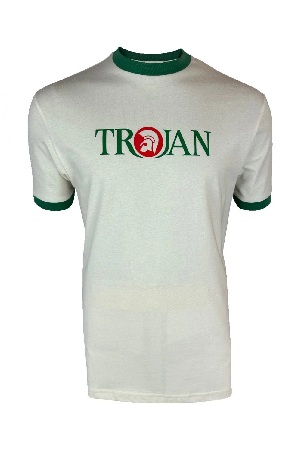 TROJAN Logo Ringer Tee TC/1014 Ecru - 224