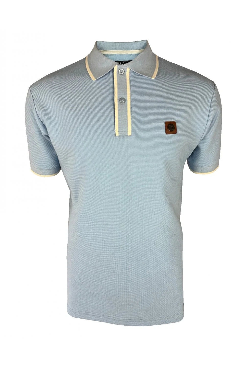 TROJAN Ottoman Stripe Trim Polo TR/9080 Powder Blue - 137