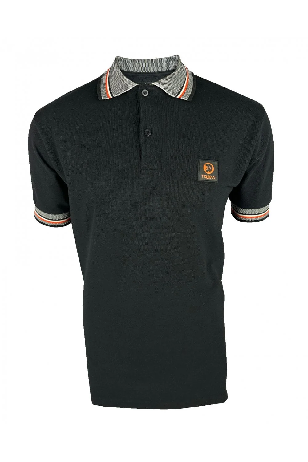 TROJAN Oxford Collar Pique Polo TR/9017 Black - 064