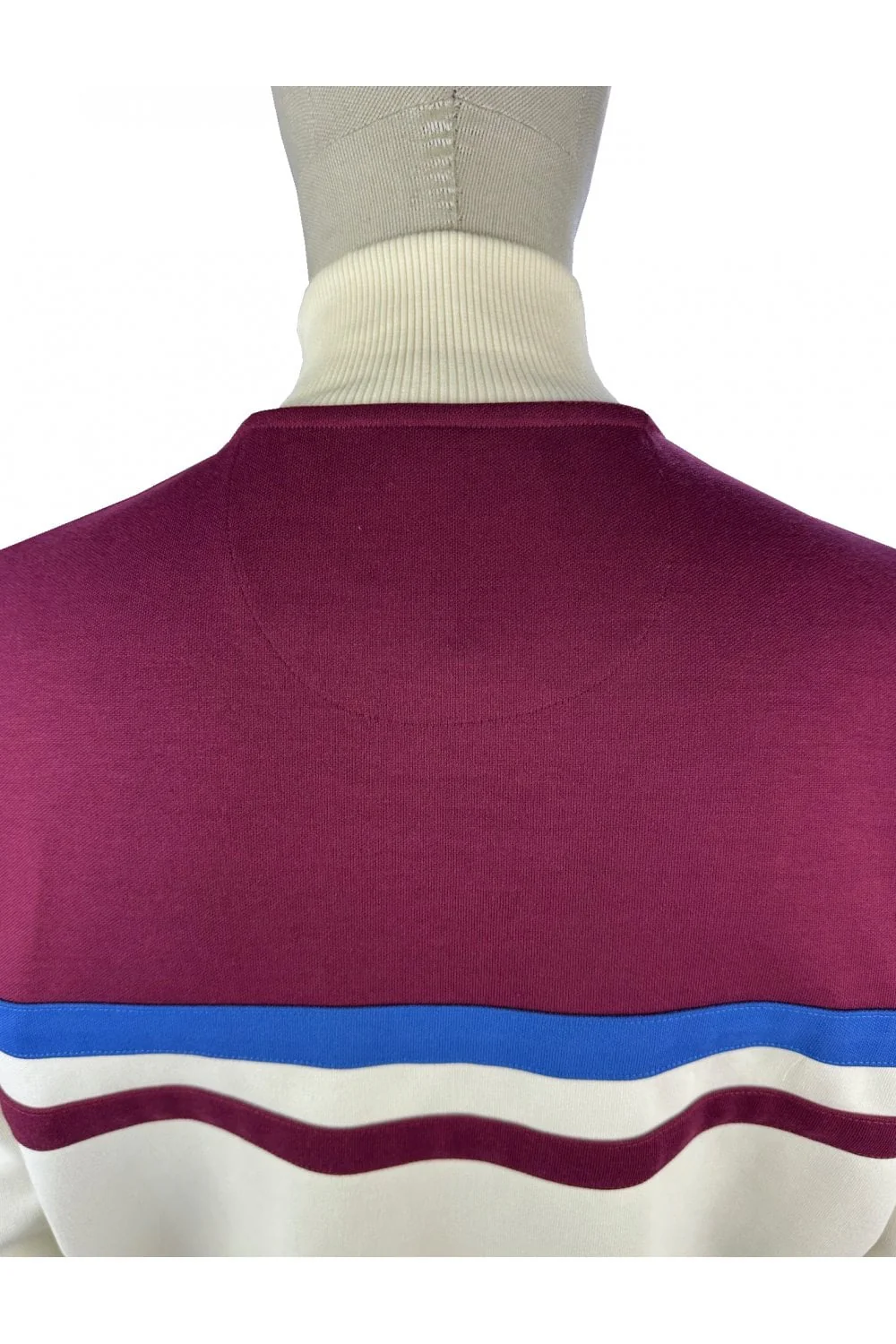TROJAN Panel Stripe Track Top TR/9000 Ecru - 592 - Image 3