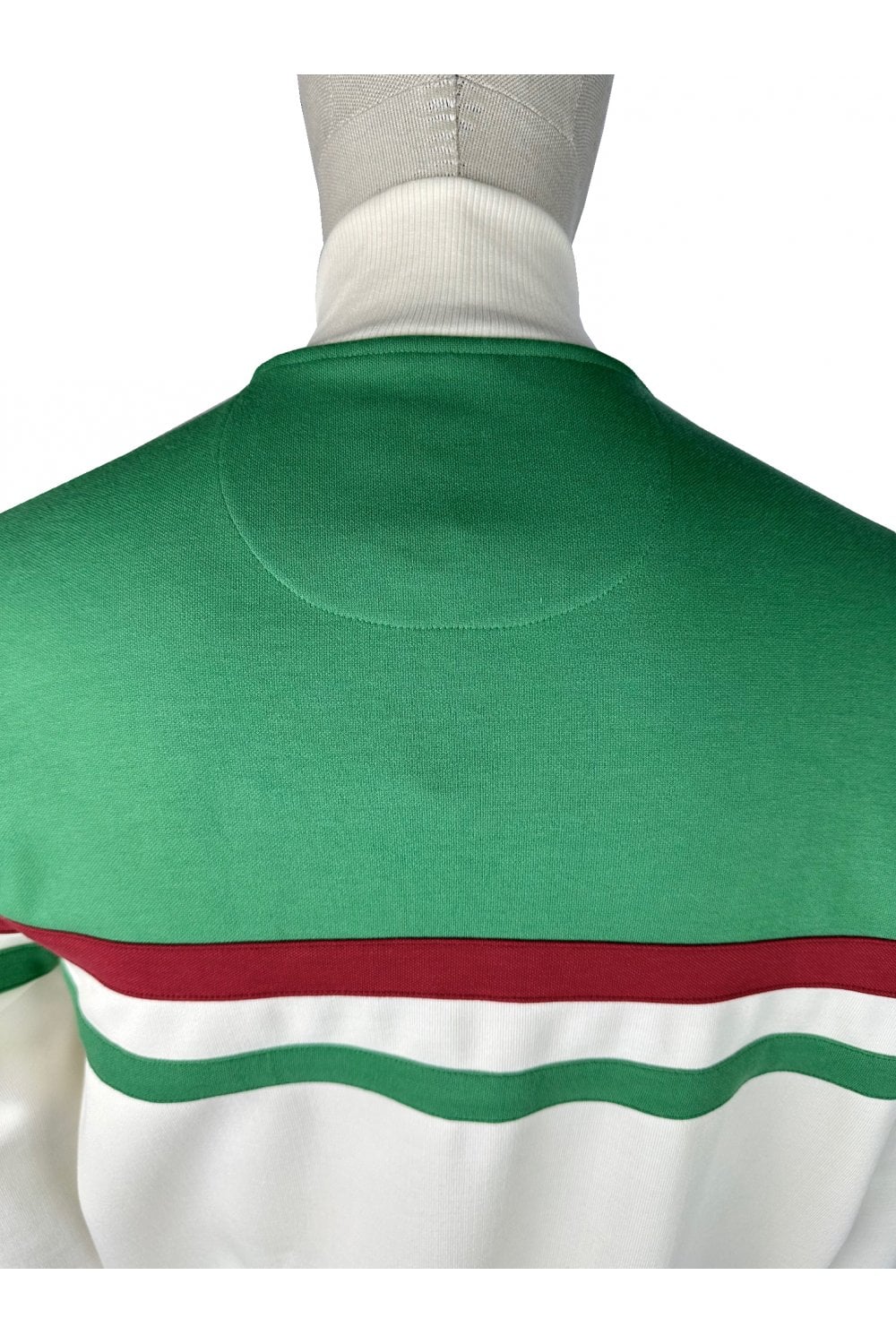 TROJAN Panel Stripe Track Top TR/9051 Emerald/Ecru - 564 - Image 3