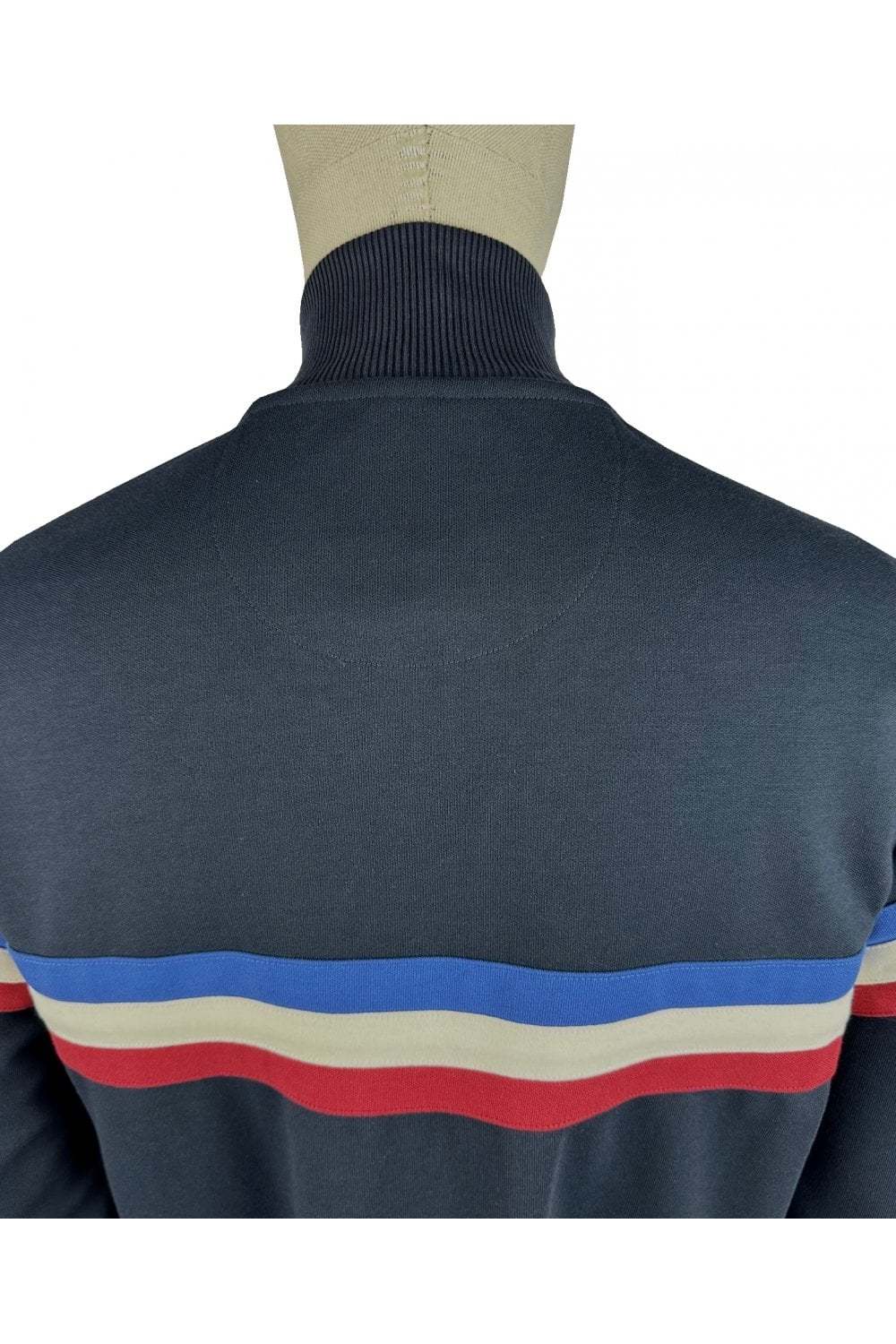 TROJAN Retro Stripe Track Top TR/9002 Navy - 508 - Image 3