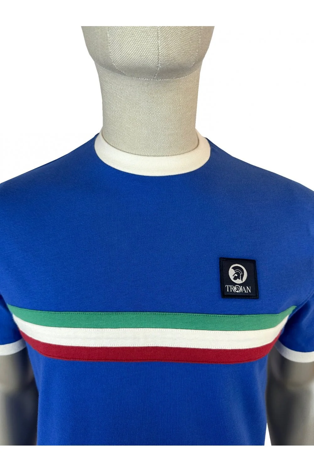 TROJAN Stripe Front Tee TR/9085 Cobalt Blue - 215 - Image 2