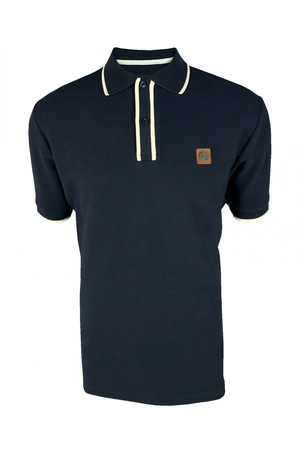 TROJAN Textured Stripe Rib Polo TR/9081 Navy - 146