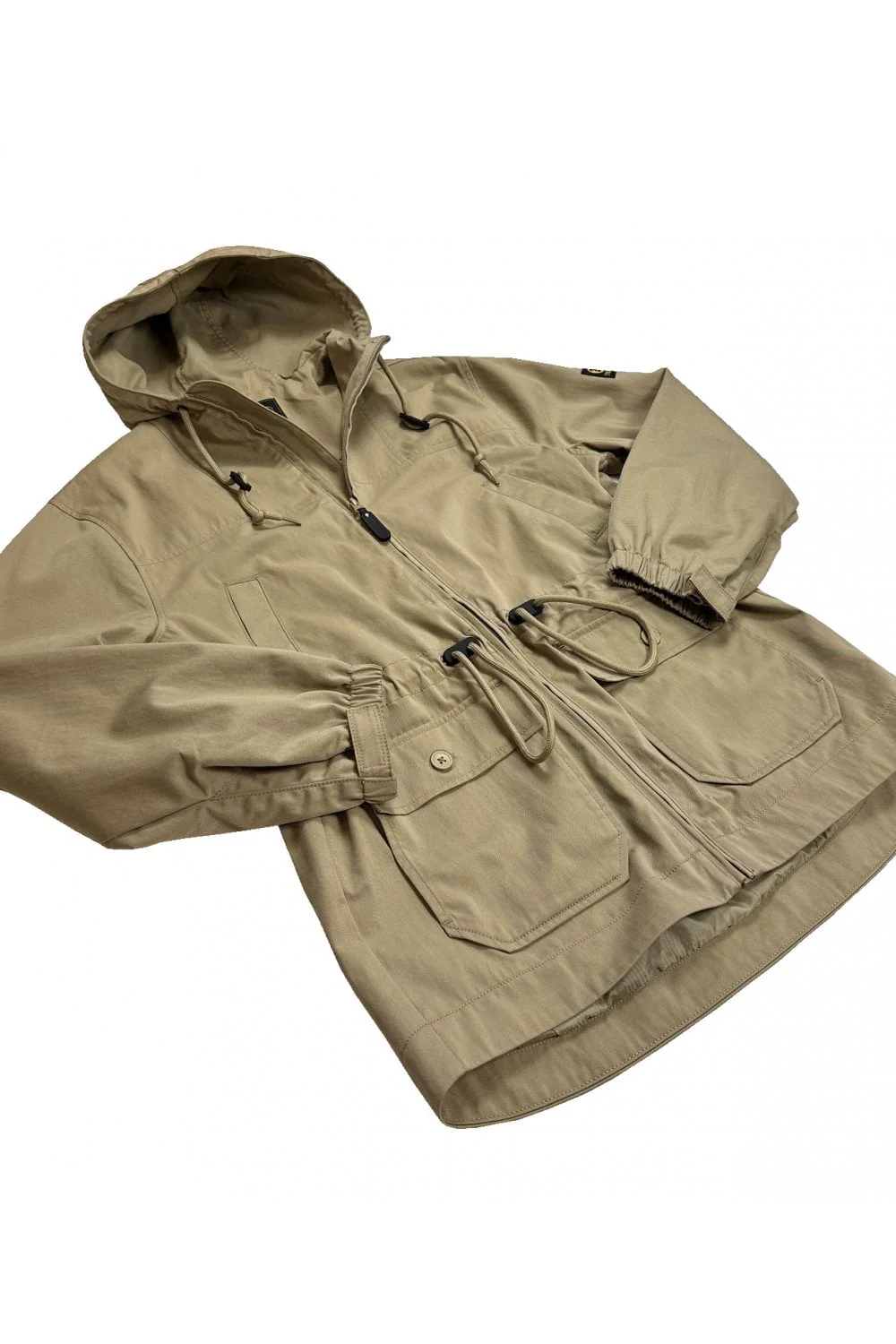 TROJAN Twill Badged Parka Jacket TC/1053 Stone - 628 - Image 2