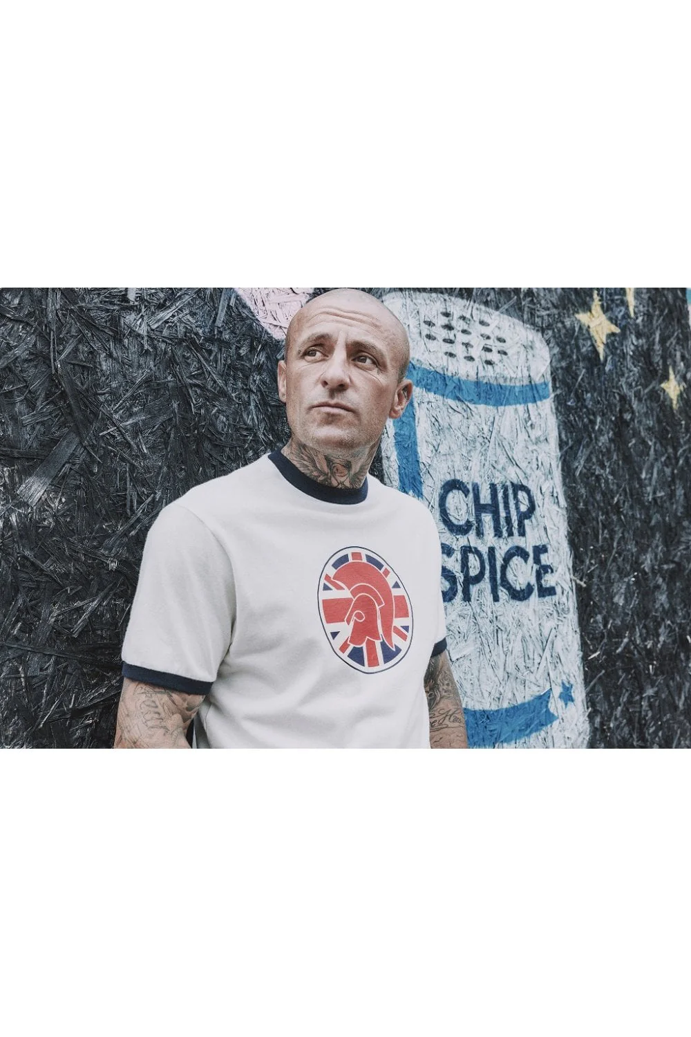 TROJAN Union Jack Flag Logo Tee TC/1046 Ecru - 196 - Image 2