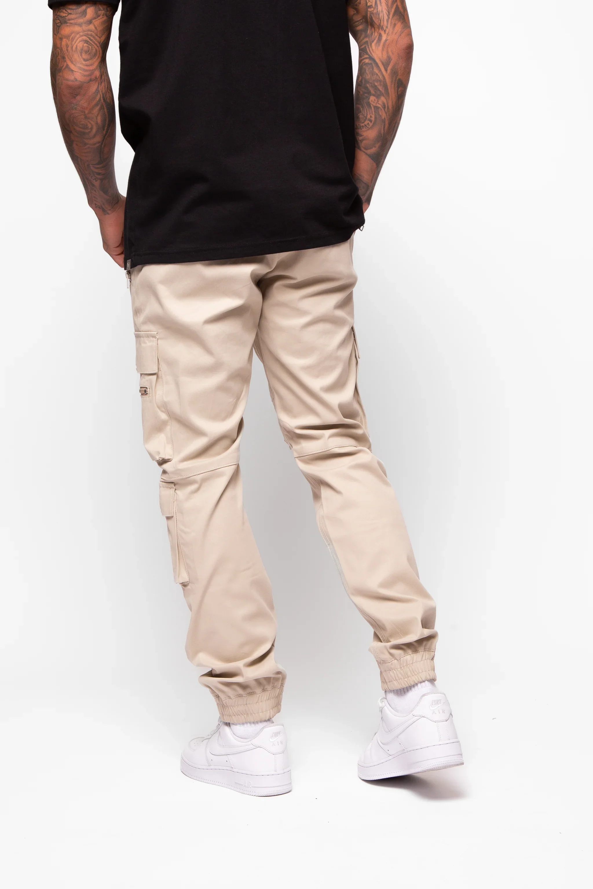 Valere Doppia Cuffed Cargo Pants Stone - 709 - Image 3