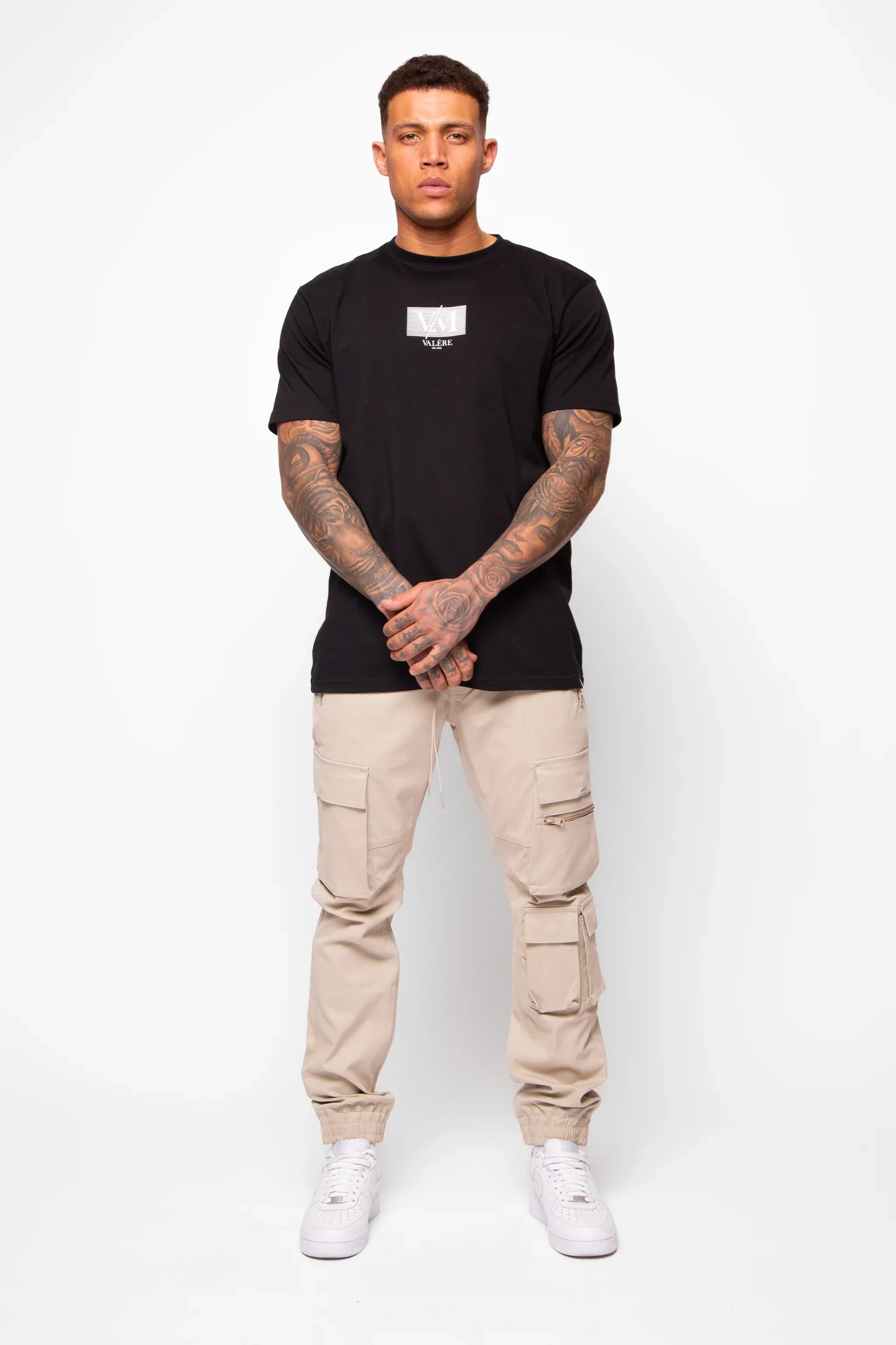 Valere Doppia Cuffed Cargo Pants Stone - 709 - Image 4