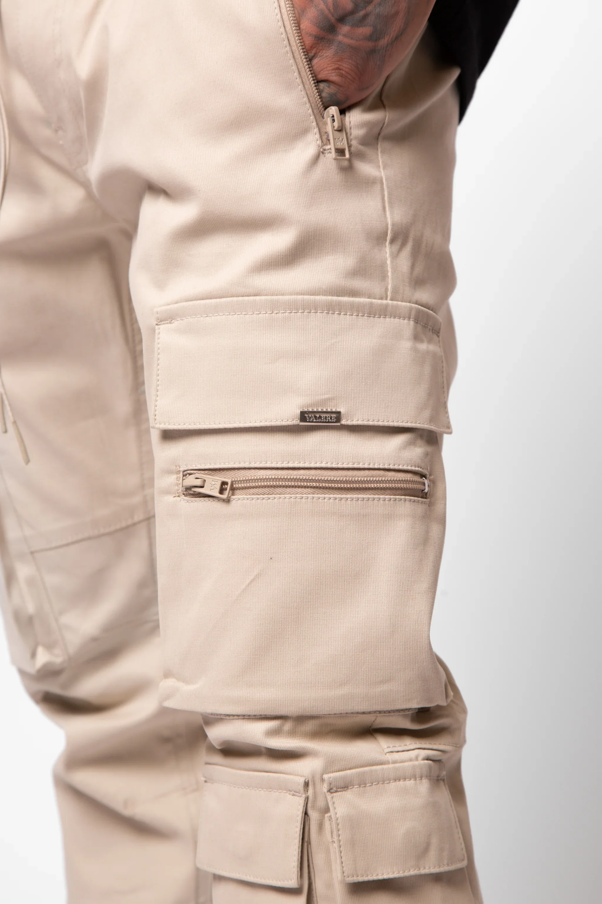 Valere Doppia Cuffed Cargo Pants Stone - 709 - Image 5
