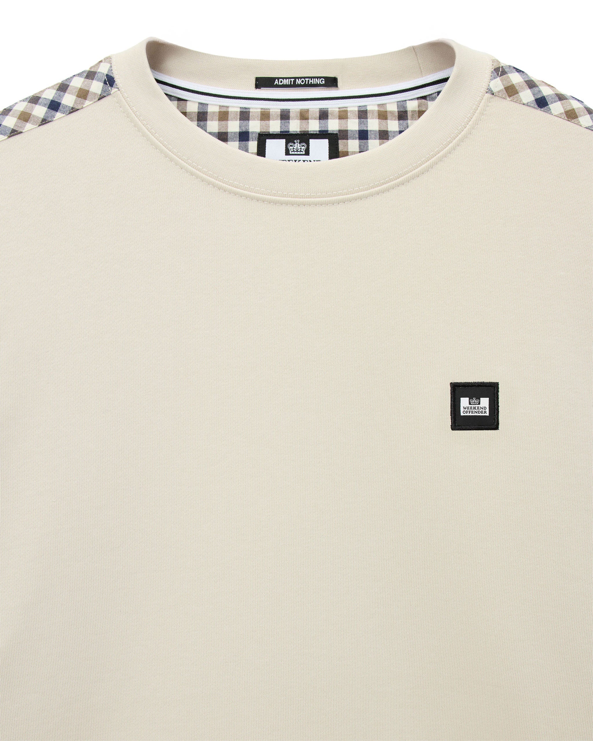 Weekend Offender Beïda Mid House Check Panel Sweater Cement - 411 - Image 4