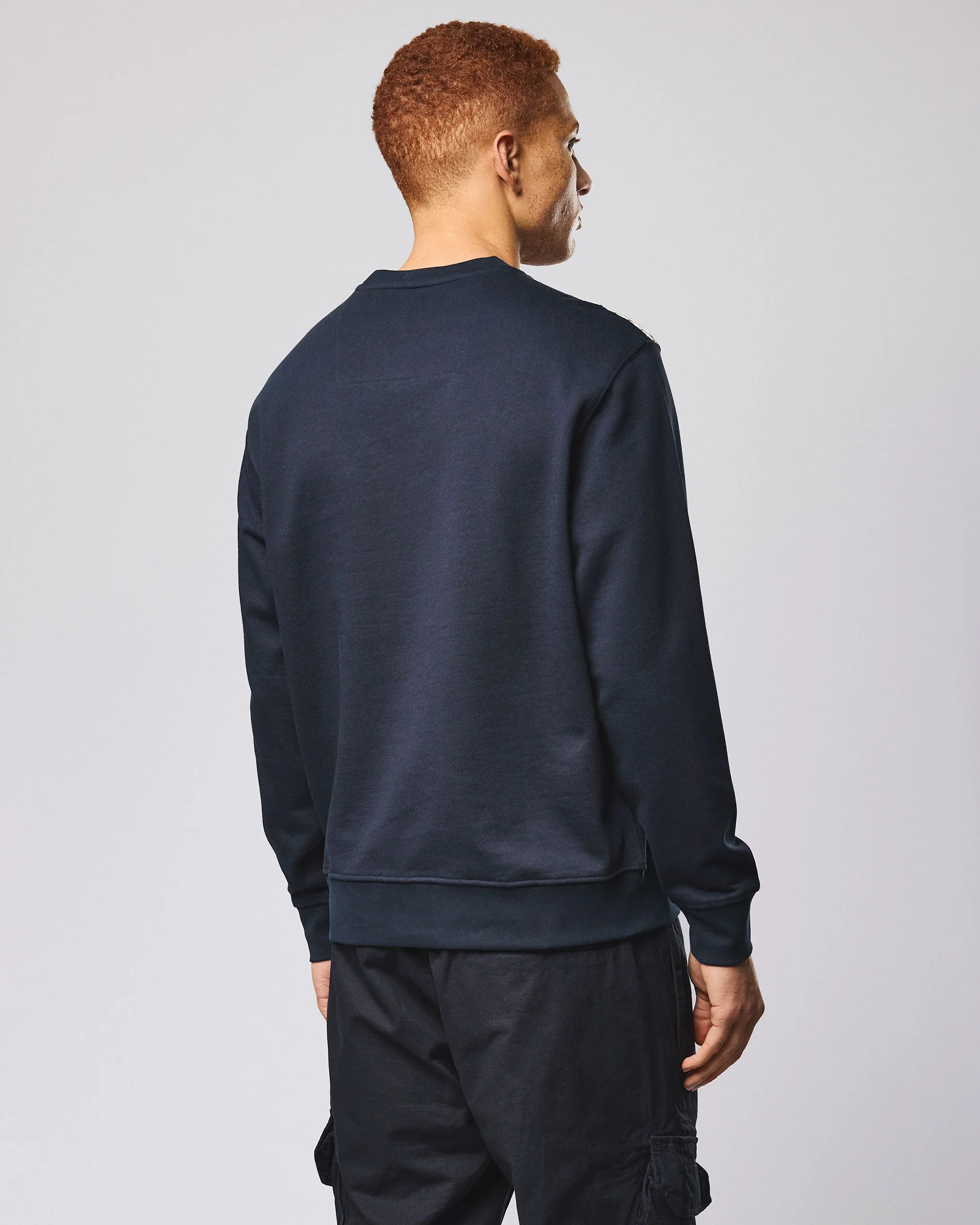 Weekend Offender Beïda Mid House Check Panel Sweater Navy - 412 - Image 4