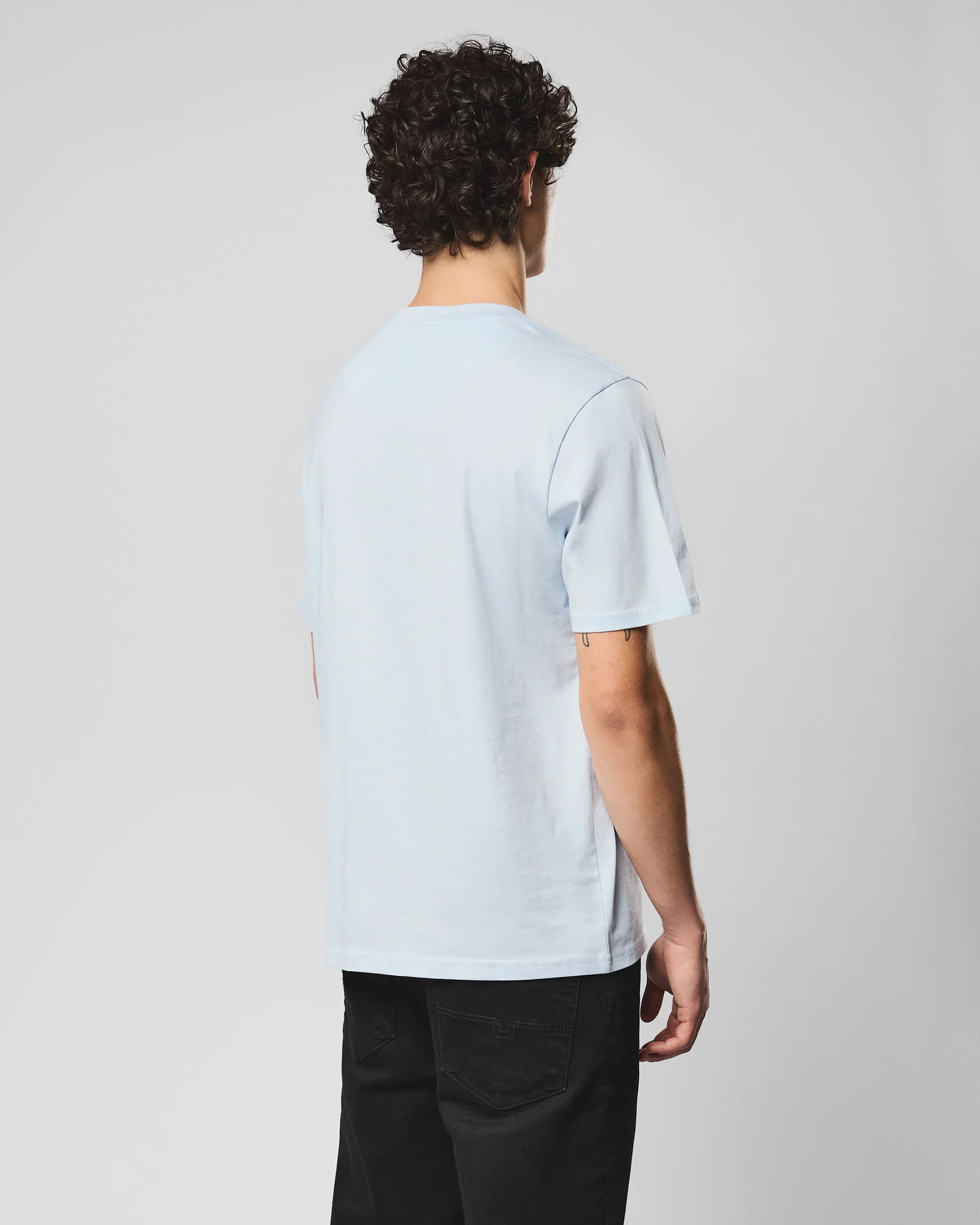 Weekend Offender Brooklands Badge Tee Sky Blue - 271 - Image 3