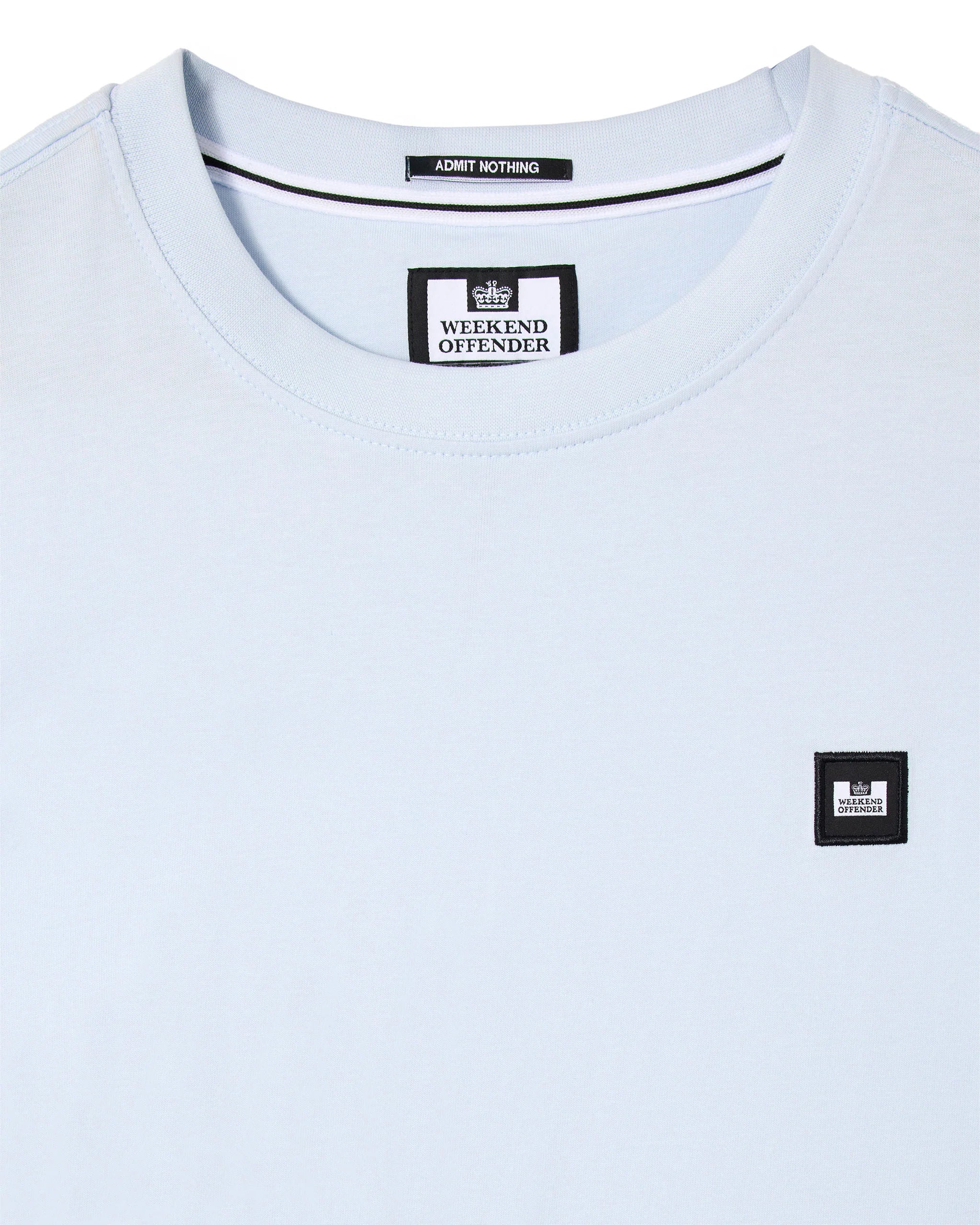 Weekend Offender Brooklands Badge Tee Sky Blue - 271 - Image 5