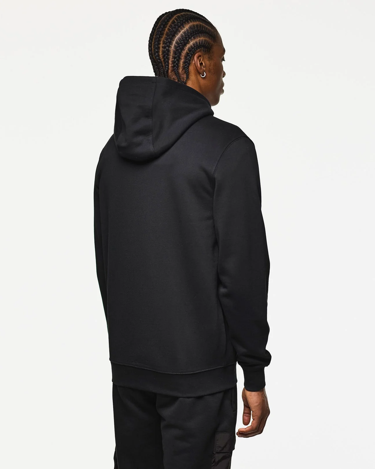Weekend Offender Daponte Zip Through Hoodie With Parachute Overlay Black - 589 - Image 6
