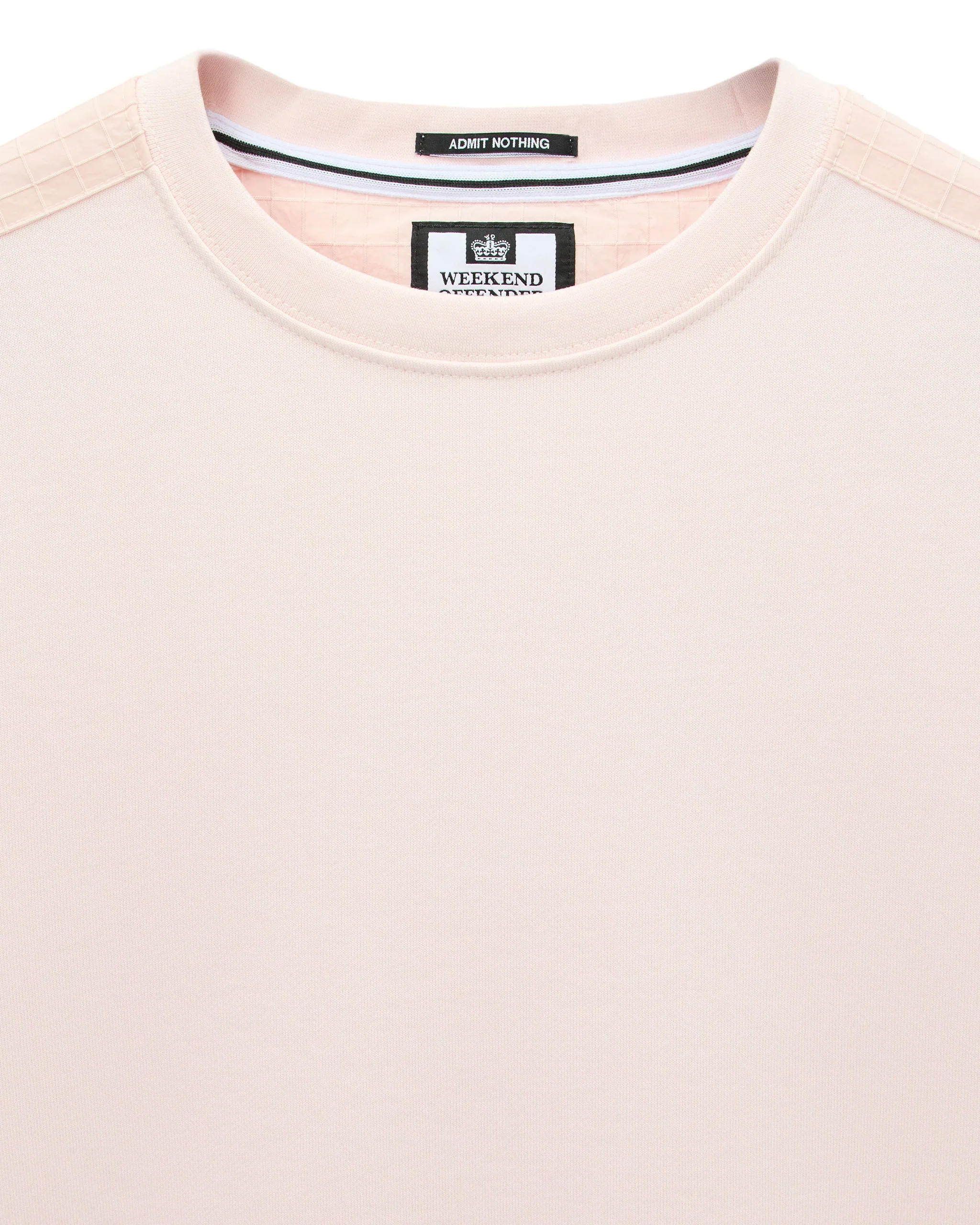 Weekend Offender F Bomb Ripstop overlay Sweater Soft Pink - 413 - Image 3