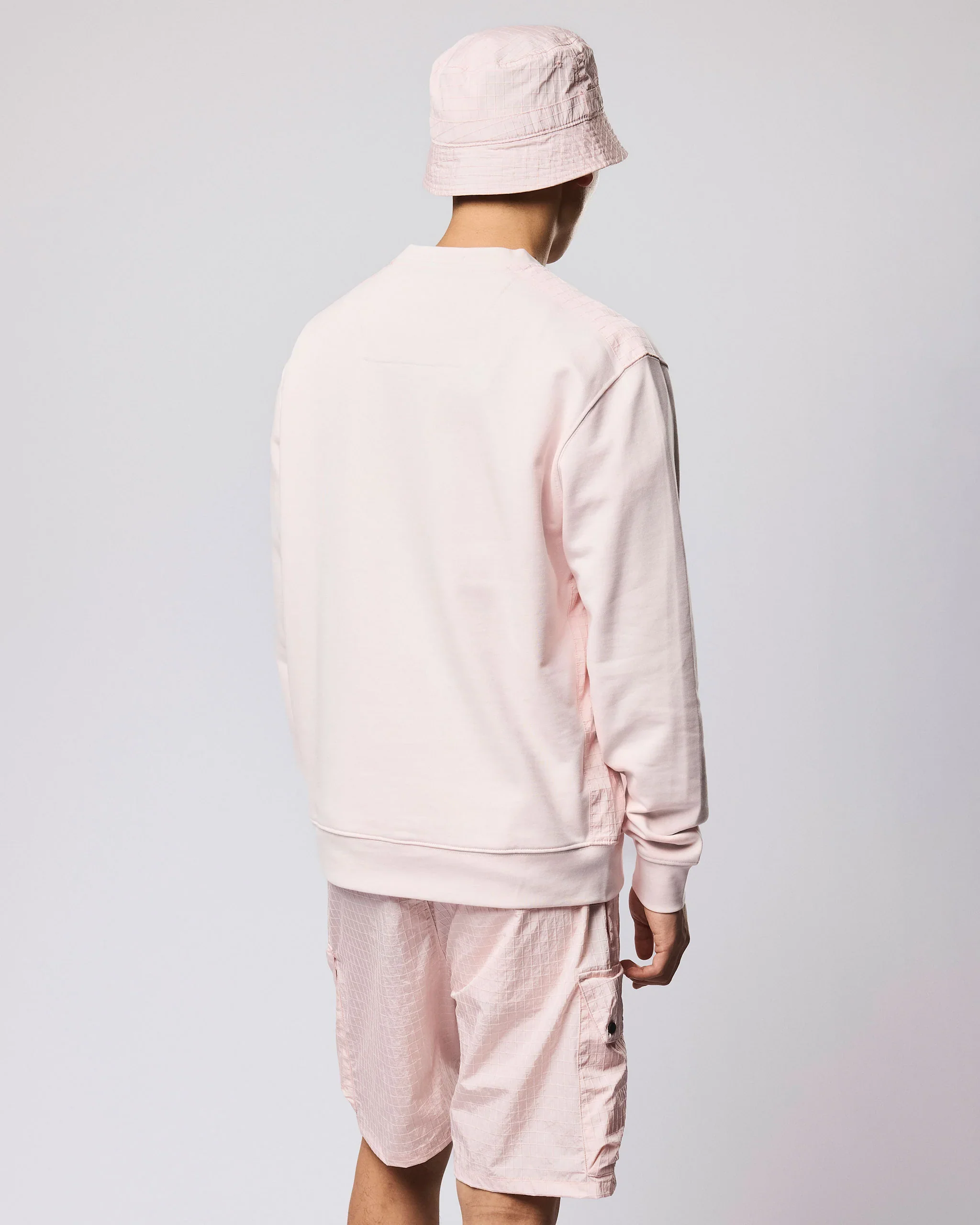 Weekend Offender F Bomb Ripstop overlay Sweater Soft Pink - 413 - Image 4