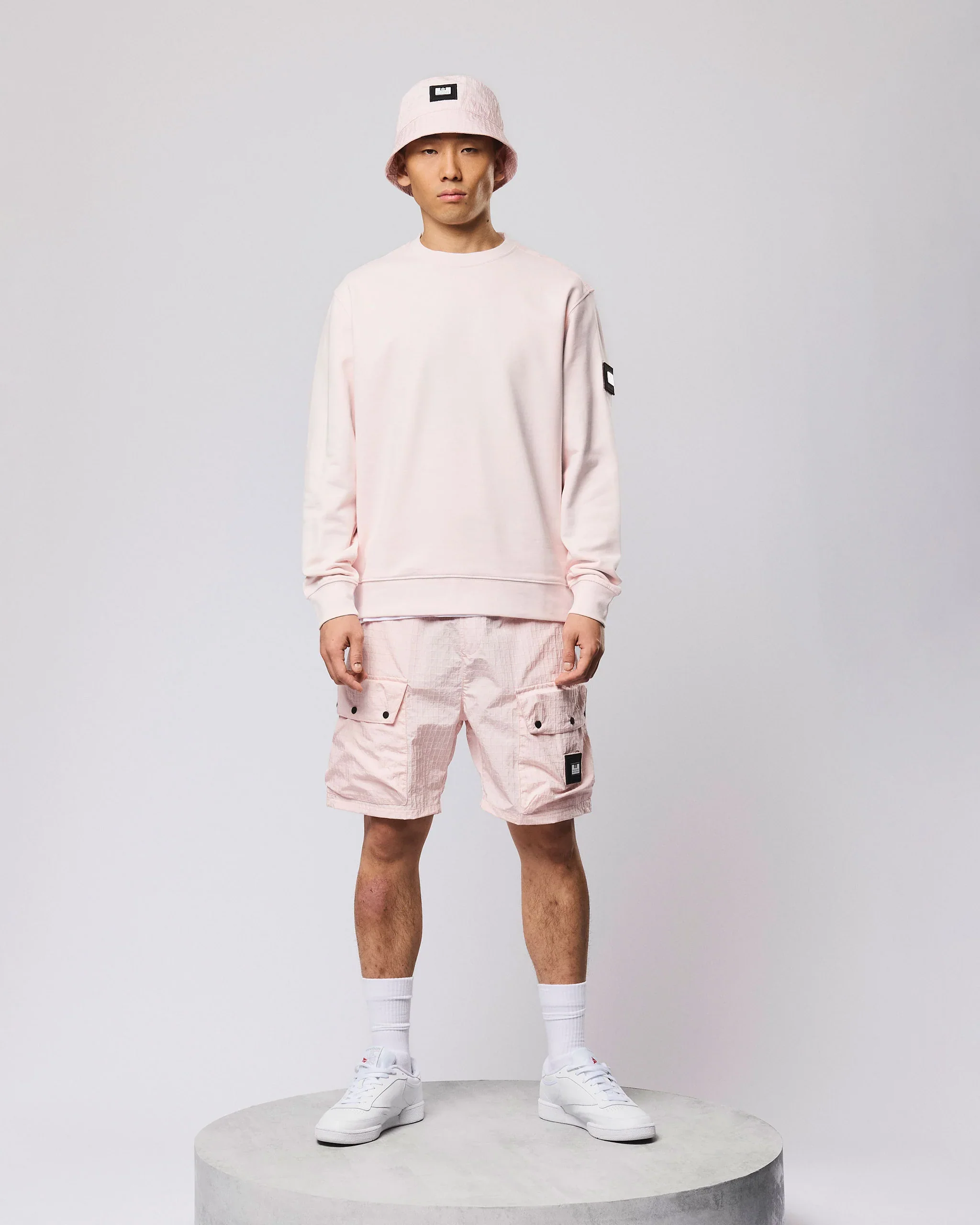 Weekend Offender F Bomb Ripstop overlay Sweater Soft Pink - 413 - Image 6