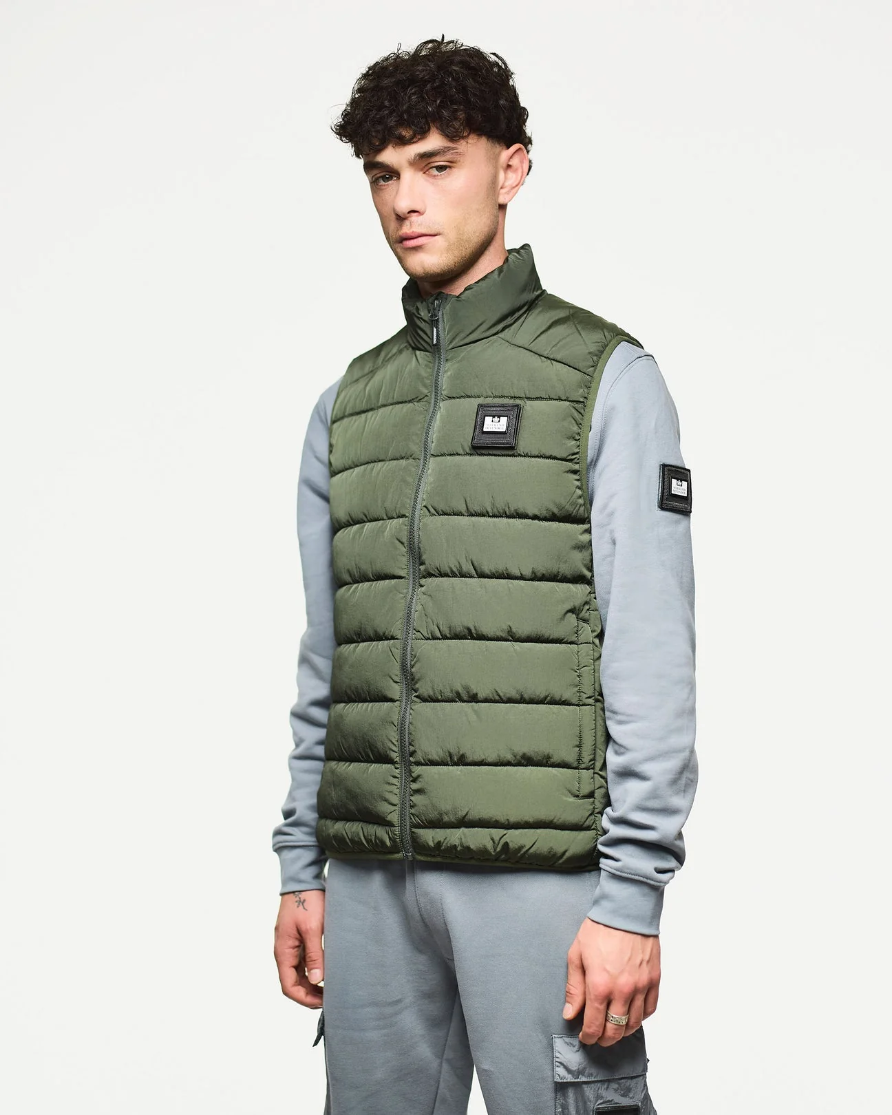 Weekend Offender Gacha Padded Gilet Black Forest Green - 683