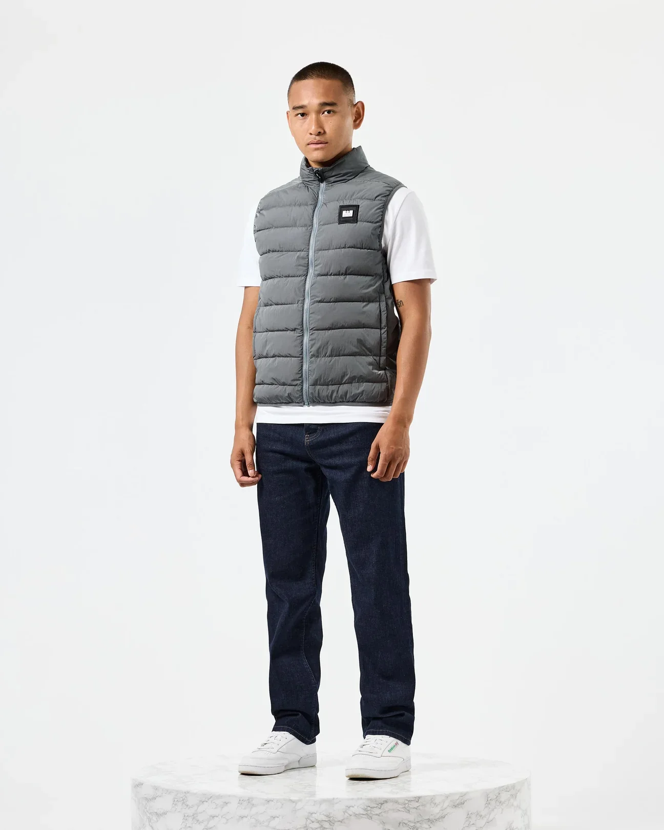 Weekend Offender Gacha Padded Gilet Zinc Grey - 635 - Image 4