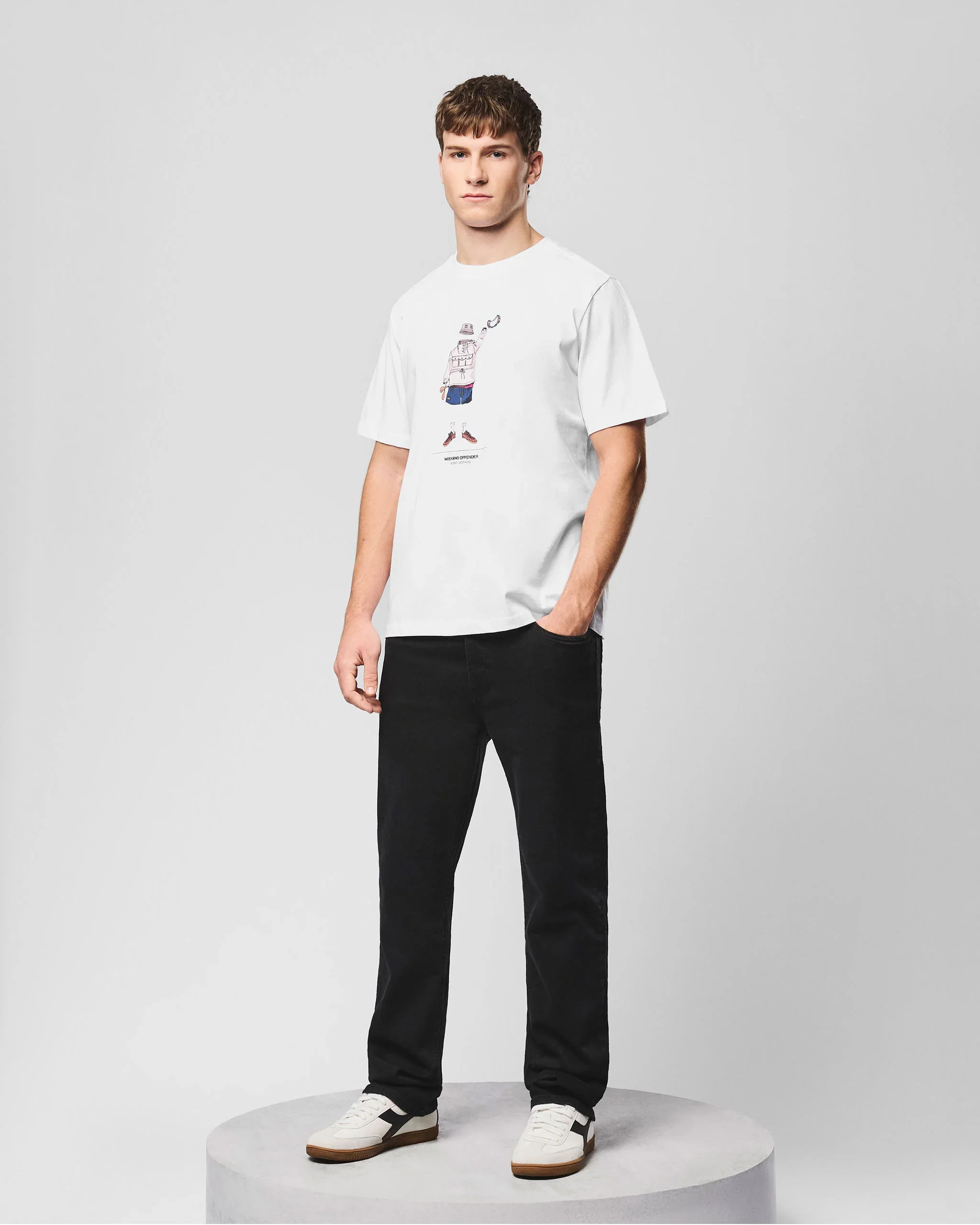 Weekend Offender Hassen Graphic Tee White - 391 - Image 3