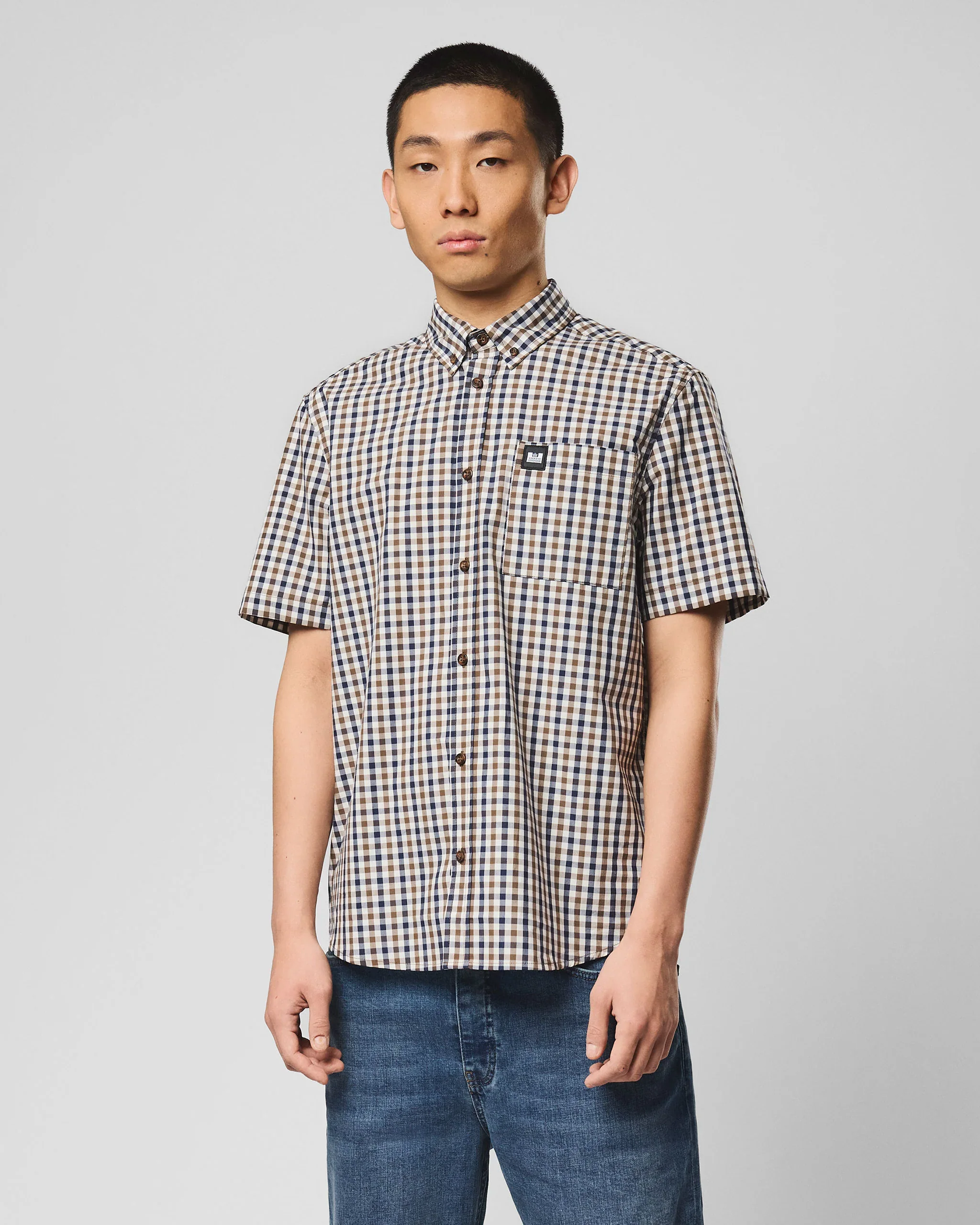 Weekend Offender Joyce Short Sleeve Shirt Mid House Check - 393