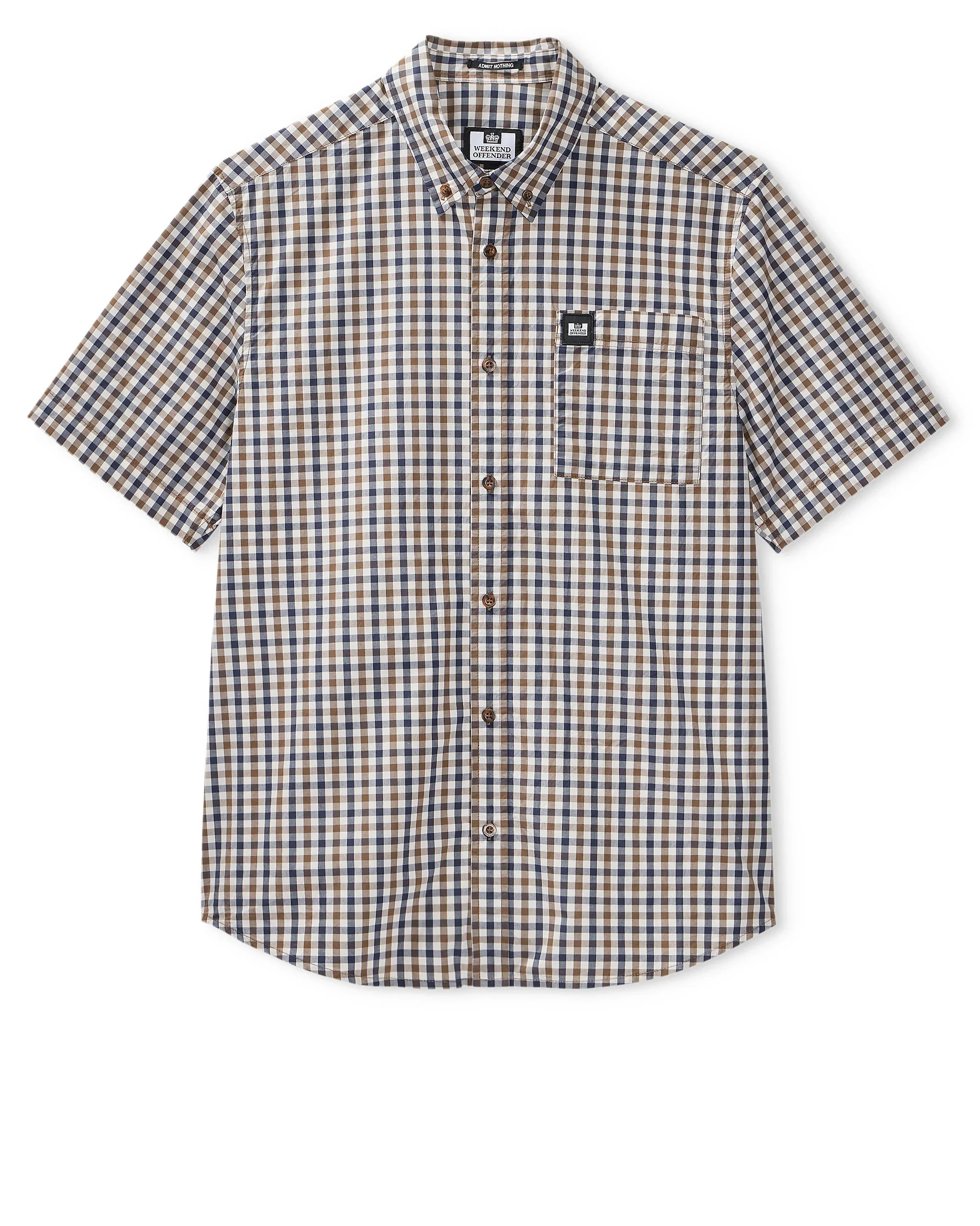 Weekend Offender Joyce Short Sleeve Shirt Mid House Check - 393 - Image 2