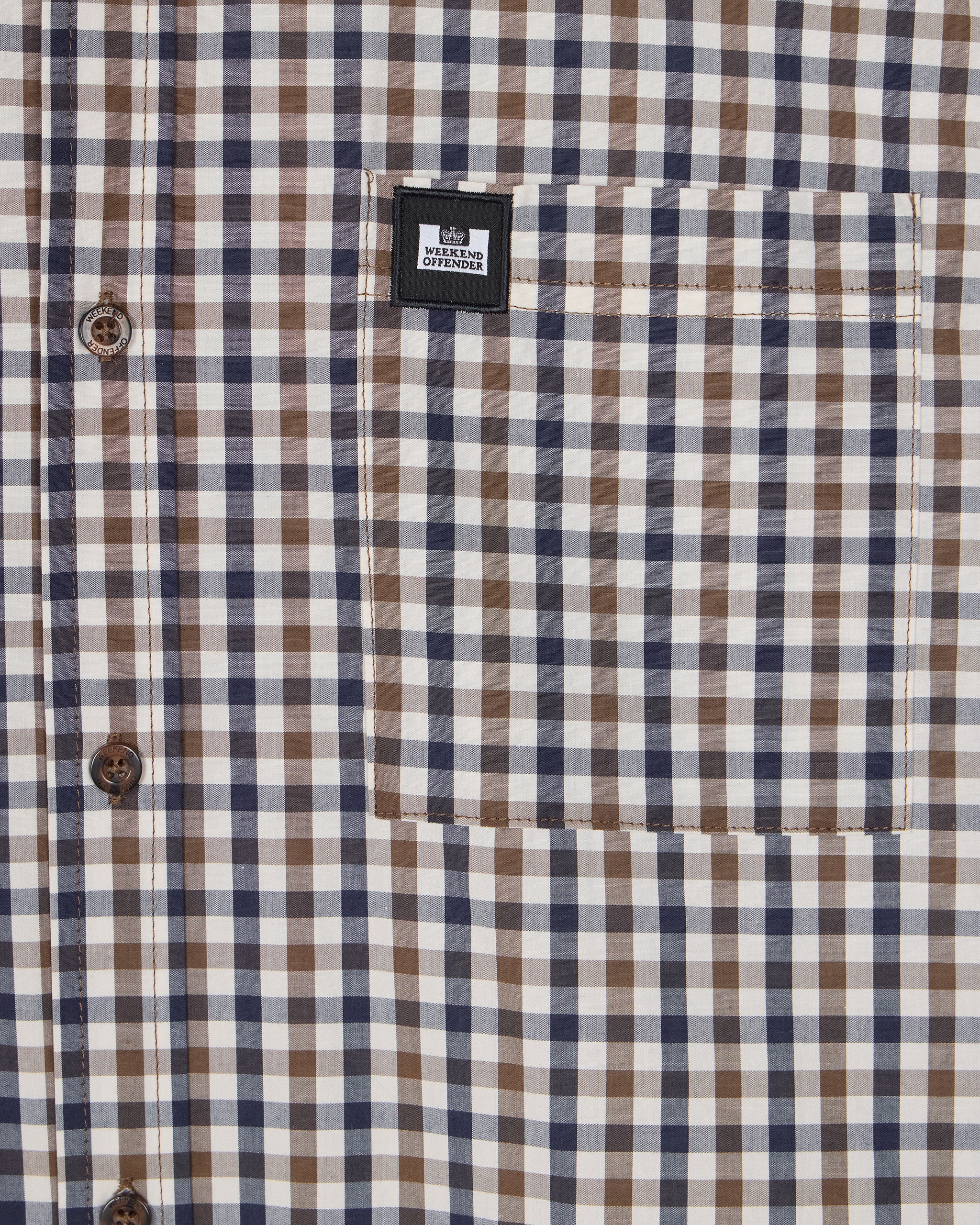 Weekend Offender Joyce Short Sleeve Shirt Mid House Check - 393 - Image 3