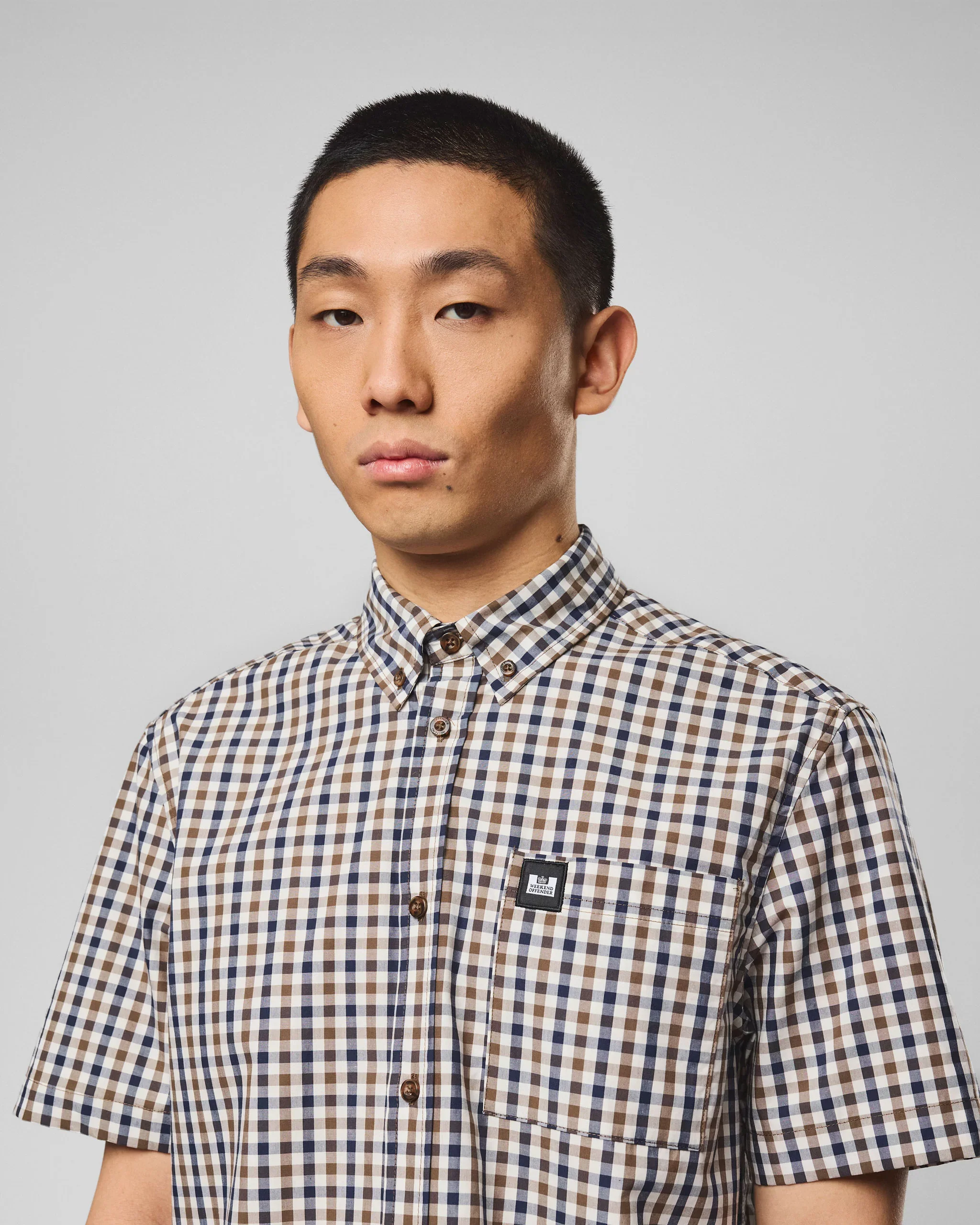 Weekend Offender Joyce Short Sleeve Shirt Mid House Check - 393 - Image 5