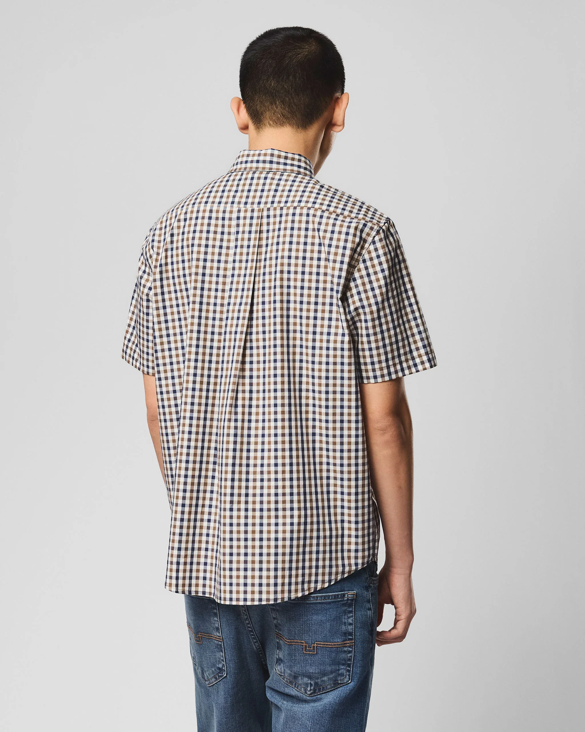 Weekend Offender Joyce Short Sleeve Shirt Mid House Check - 393 - Image 6
