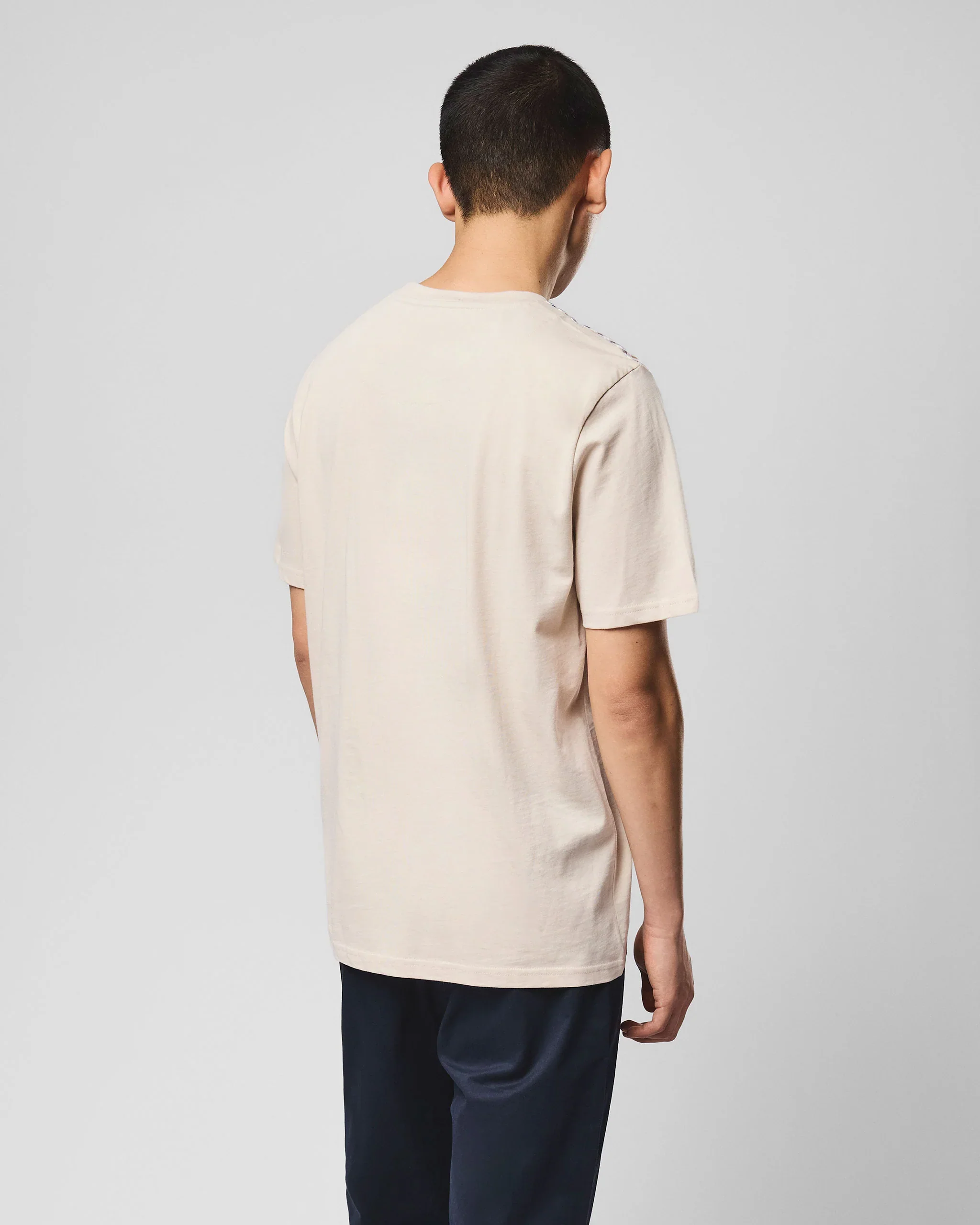 Weekend Offender Medea Tee With House Check Details Cement - 388 - Image 3