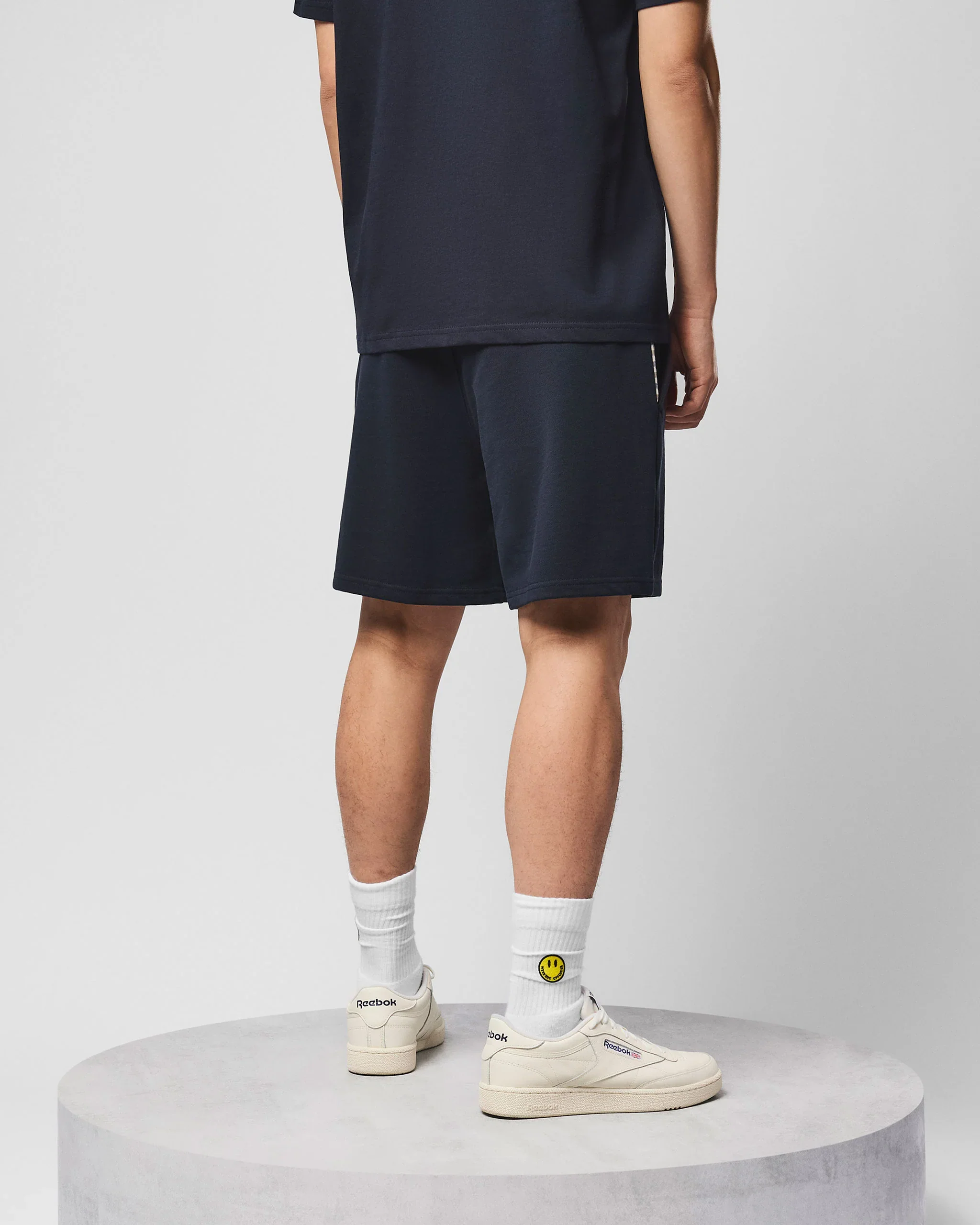 Weekend Offender Missour Check Panelled Shorts Navy - 957 - Image 6
