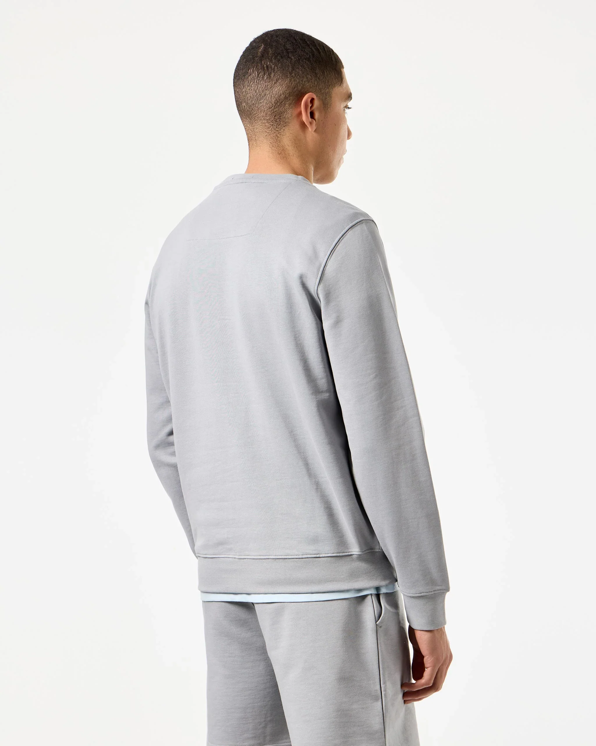 Weekend Offender Raval Sweater Smokey Grey/Ocean Wave Blue - 512 - Image 5