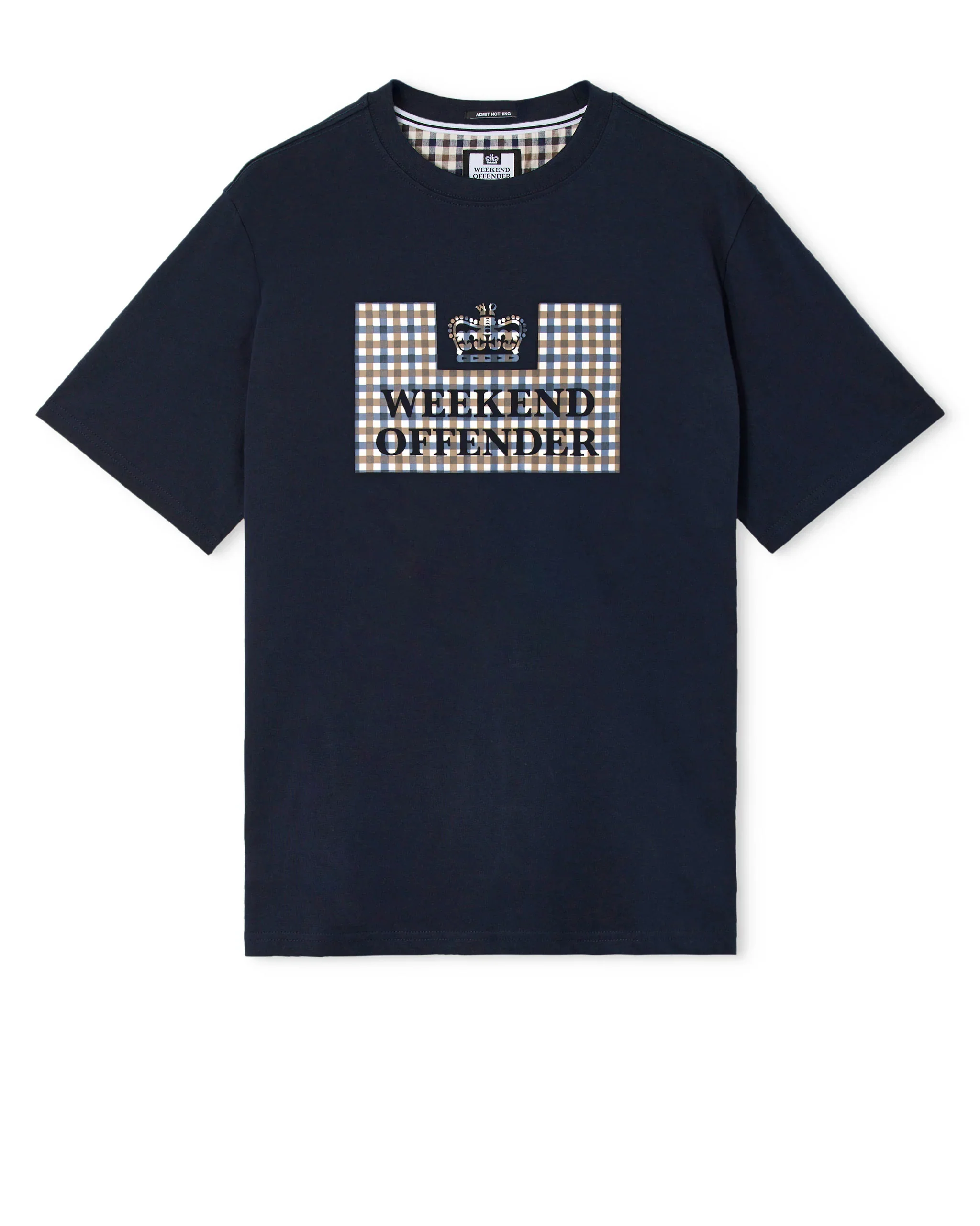 Weekend Offender Shevchenko Mid House Check Prison Tee Navy - 399 - Image 4